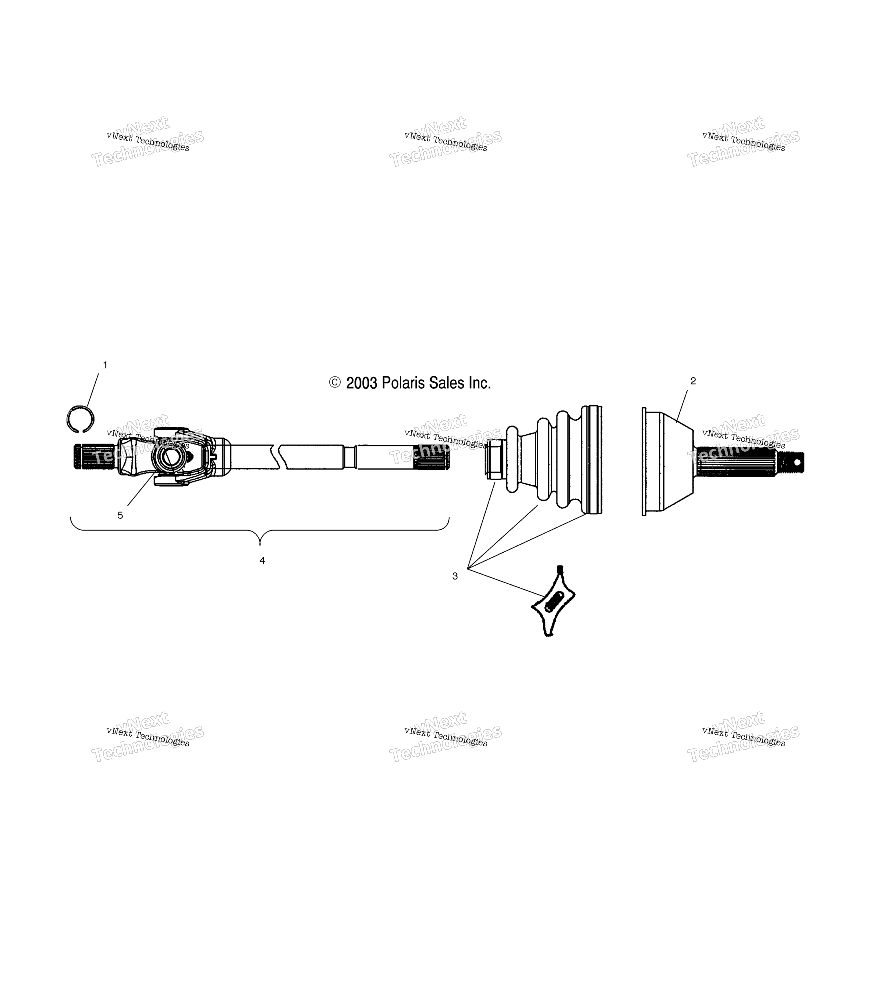 Передняя часть Drive Shaft (6X6) A04rd50aa/Ab/Ac/A04rf50aa (4987918791B04)