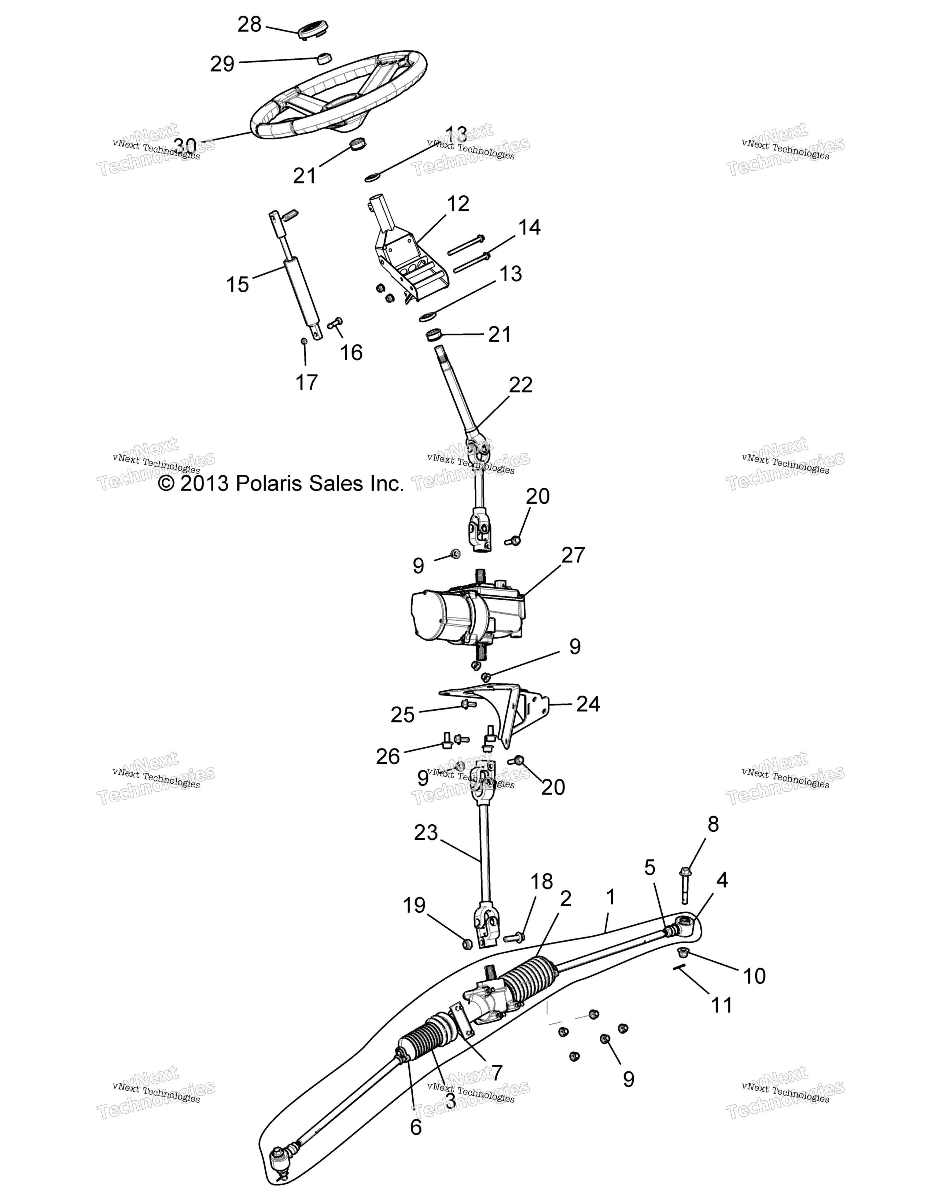 Steering, рулевое управление Asm. R15rue87 / Zac All Options (49Rgrsteering15cr)