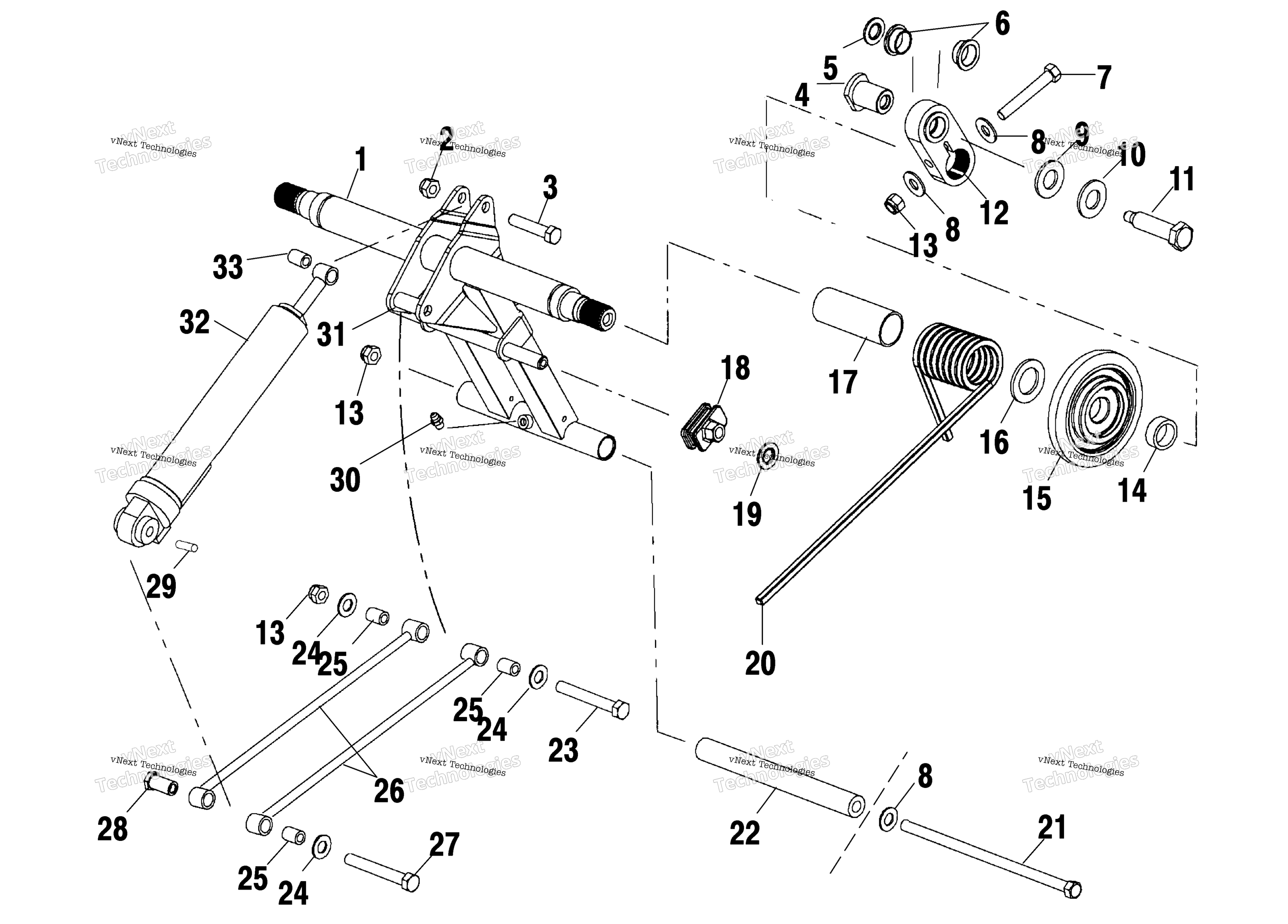 задний Torque Arm (4973407340B11)