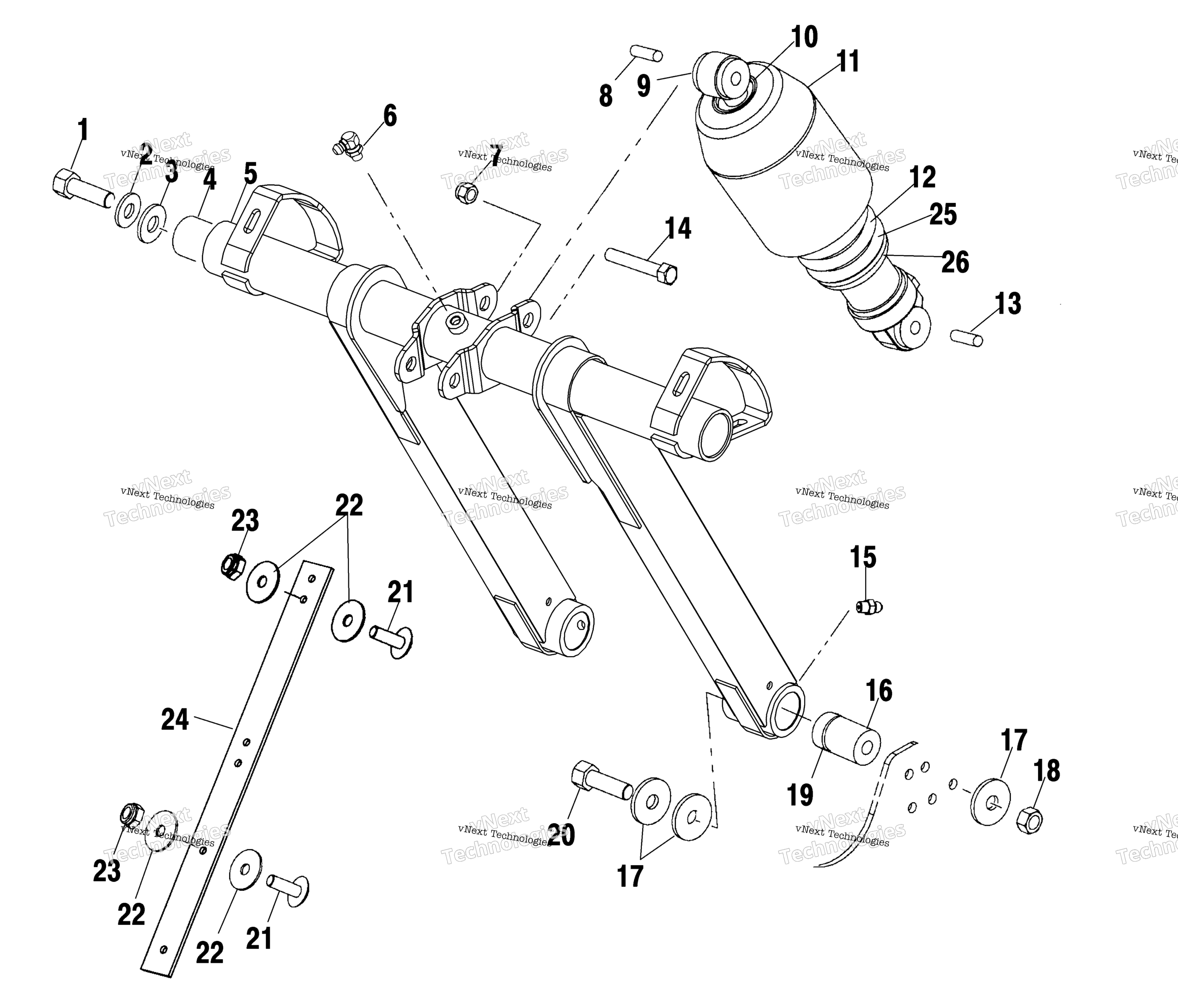 Передняя часть Torque Arm S03nb5bs/A (4977807780B07)