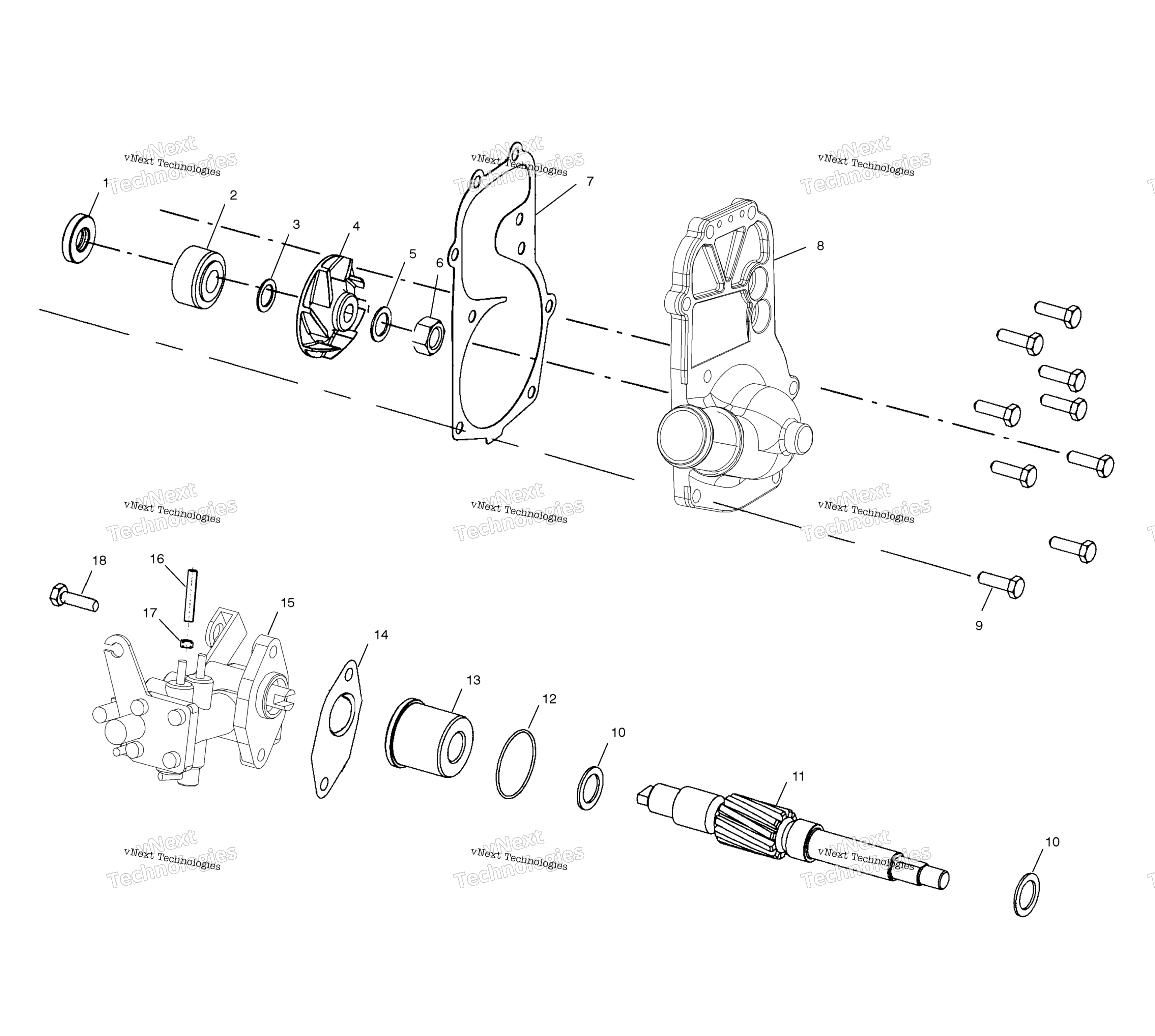 Система охлаждения Pump/Oil Pump /5Csa/5Csbs03na5css03nf5css03ne5cs (4977827782D10)