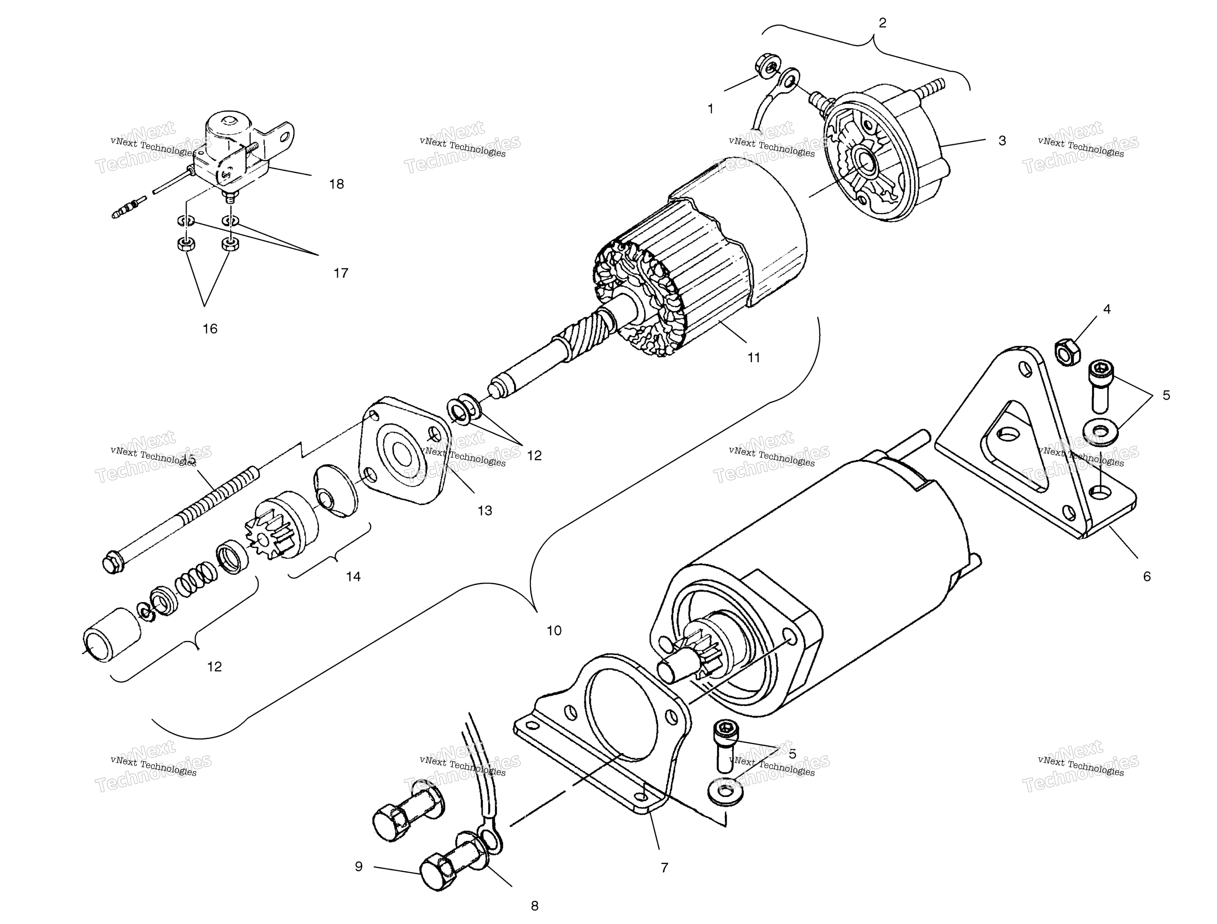 Пусковая система Motor S03np7cs/7Csa/7Csb/8Cs/8Csa/8Csbs03na7cs/8Css03nf7cs/8Css03ne7cs/8Cs