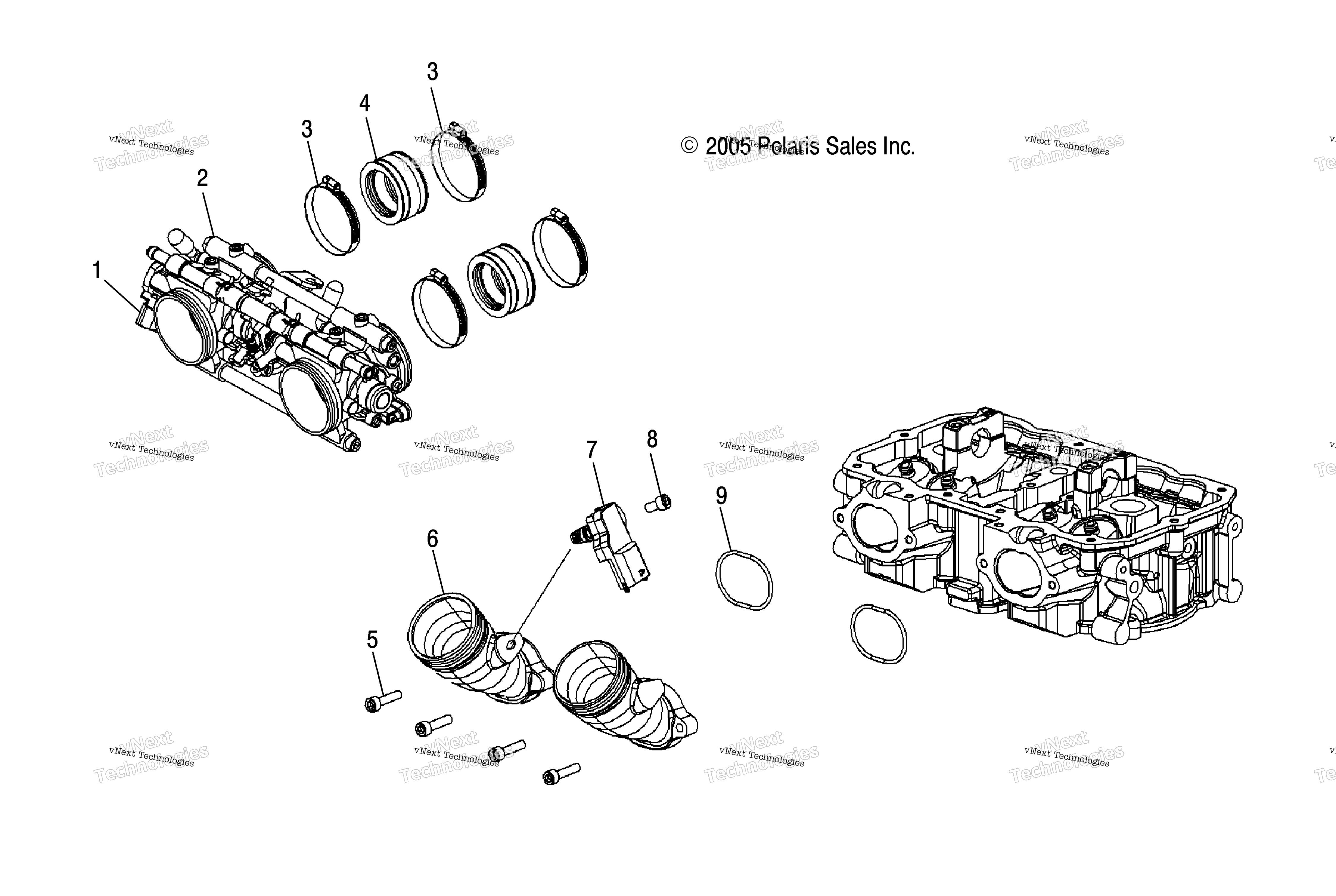 Двигатель, дроссельный узел & Intake Manifold S08pt7es/Ee (4997519751D12)