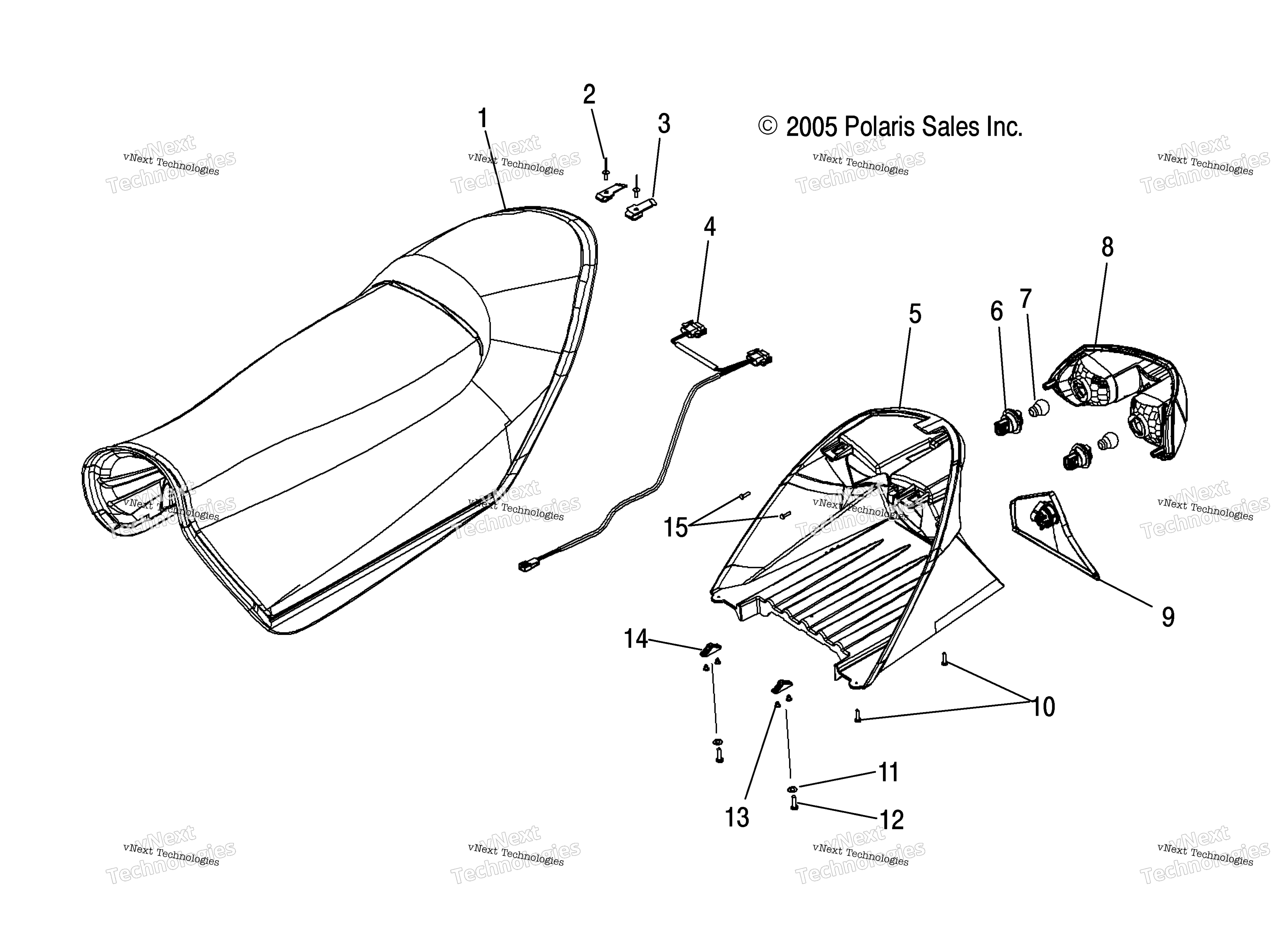Кузов, сиденье & Taillight S08pd7fs (4997139713A06)