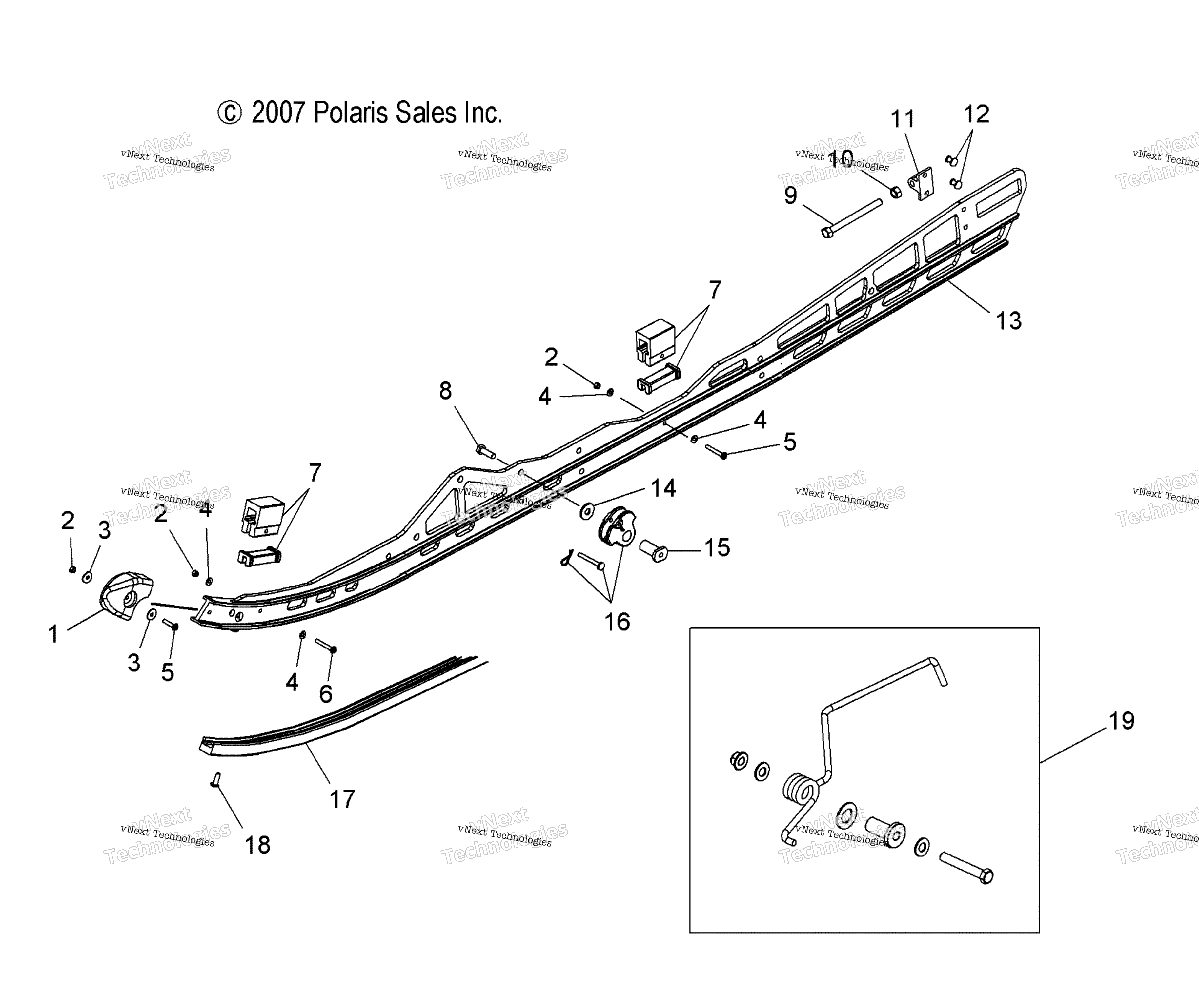 Suspension, Rail крепление (49Snowsusprail08800special)