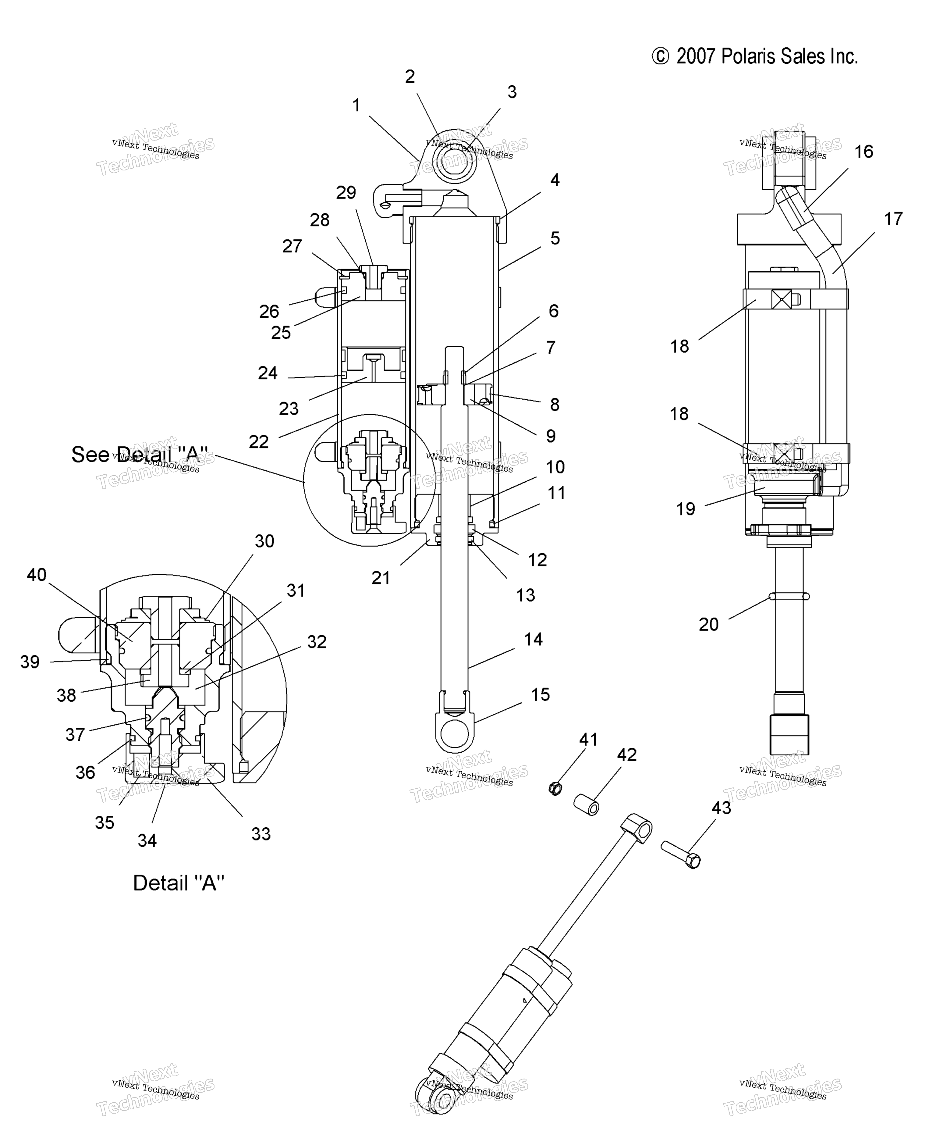Suspension, Shock, Track, задний (49Snowshockrear08600iq)