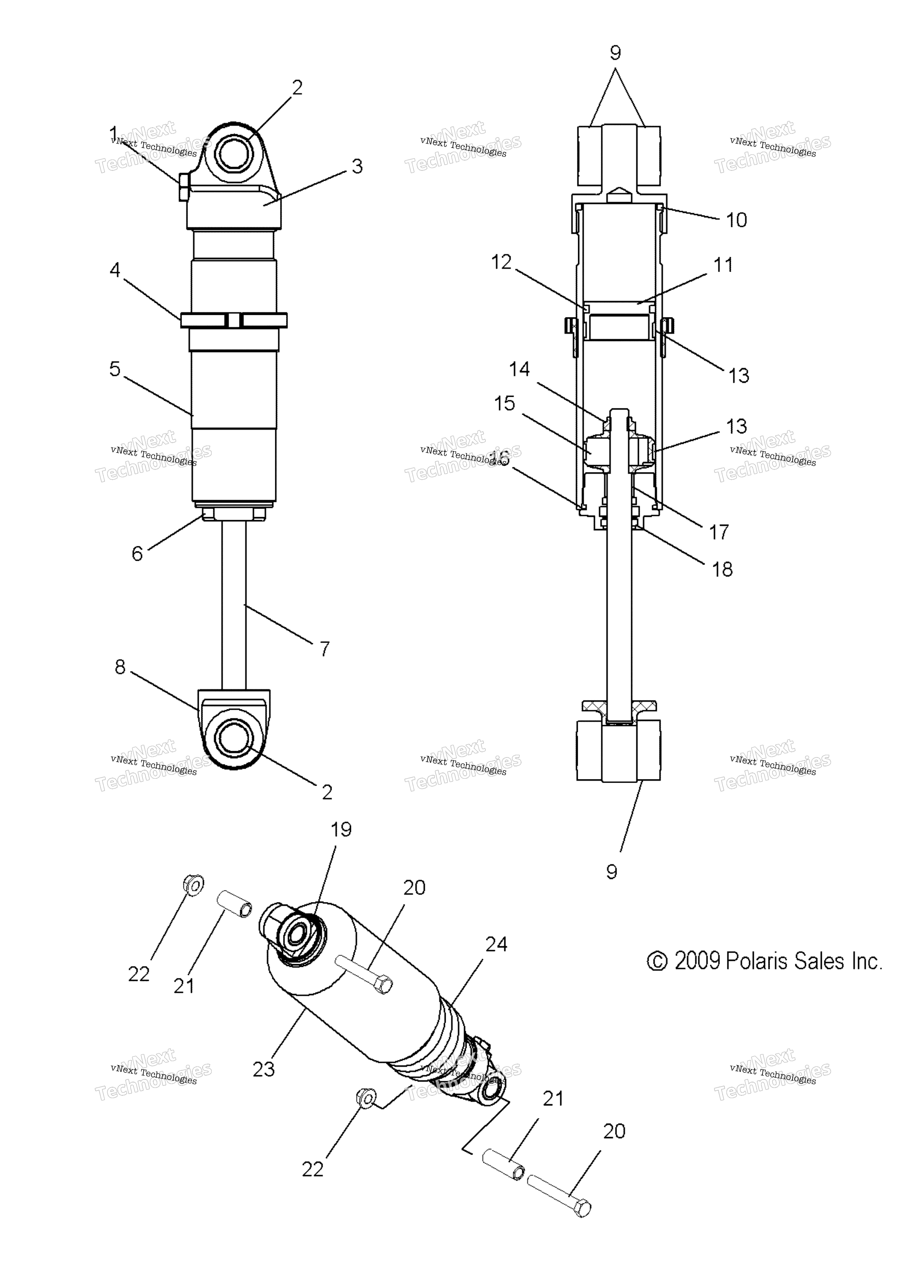 Suspension, Shock, передний Track All Options (49Snowshockfront)