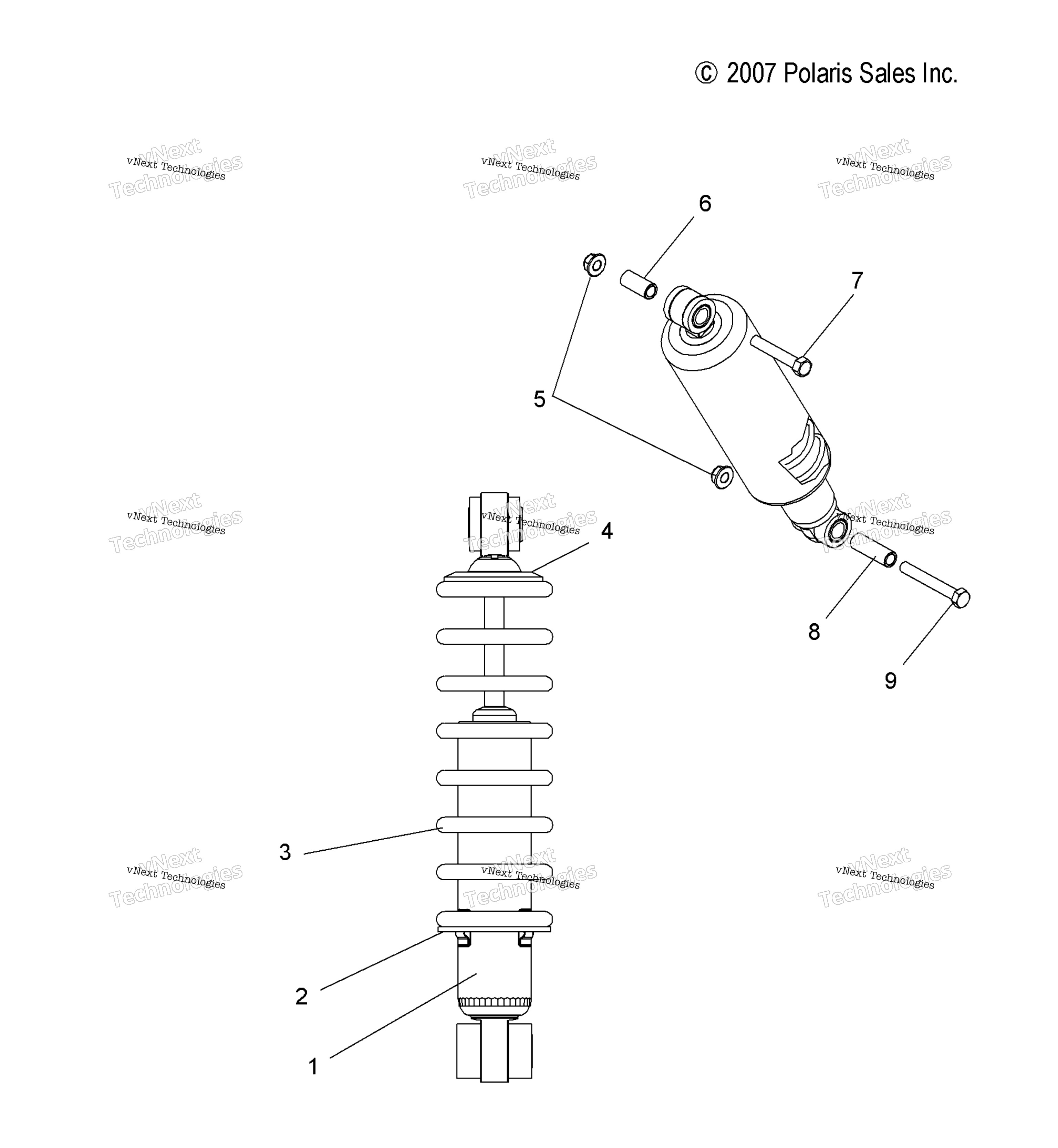 Suspension, Shock, передний Track S11pr5bsa / Bsl (49Snowshockfront)