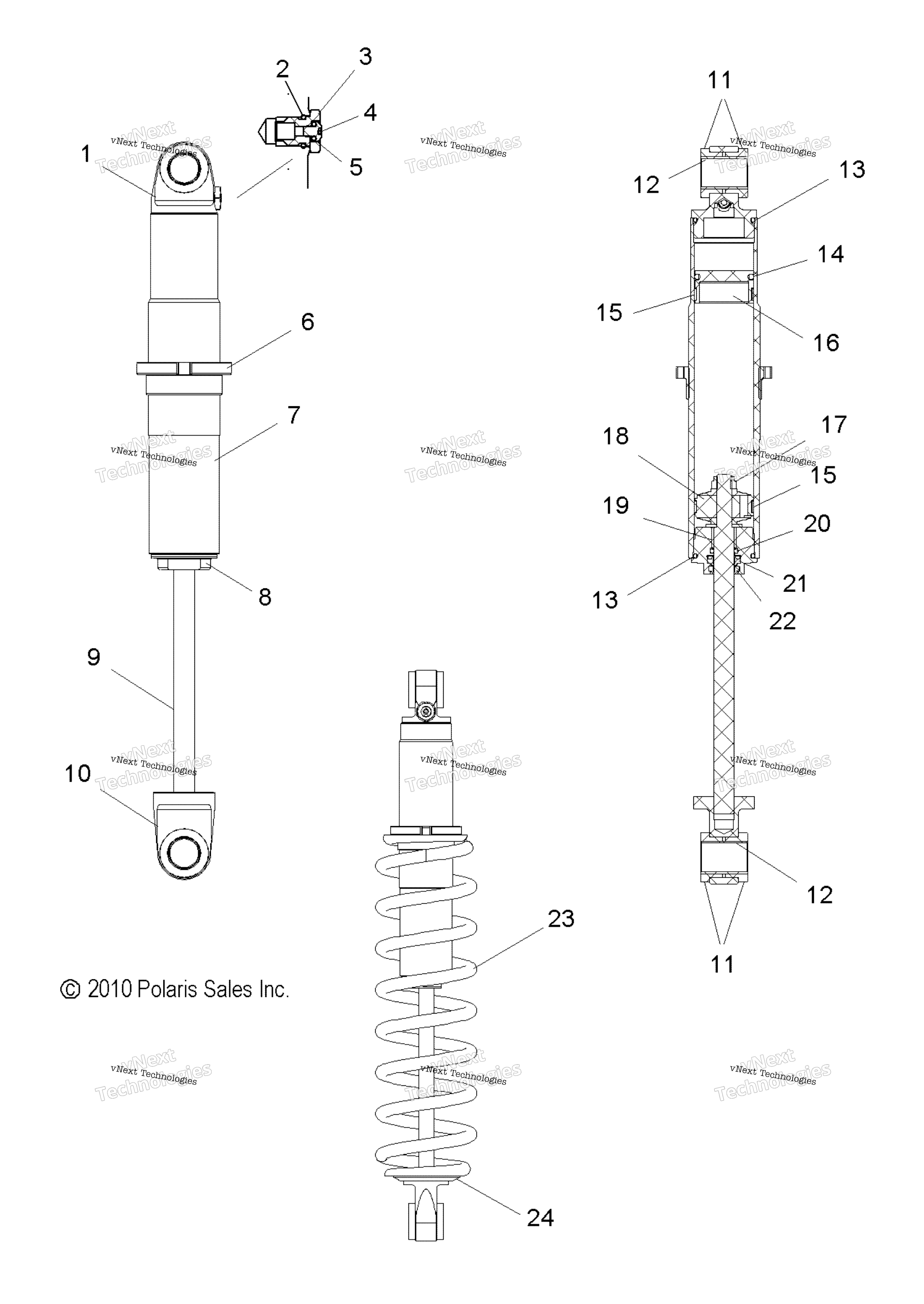 Suspension, Shock, задний All Options (49Snowshockrear)