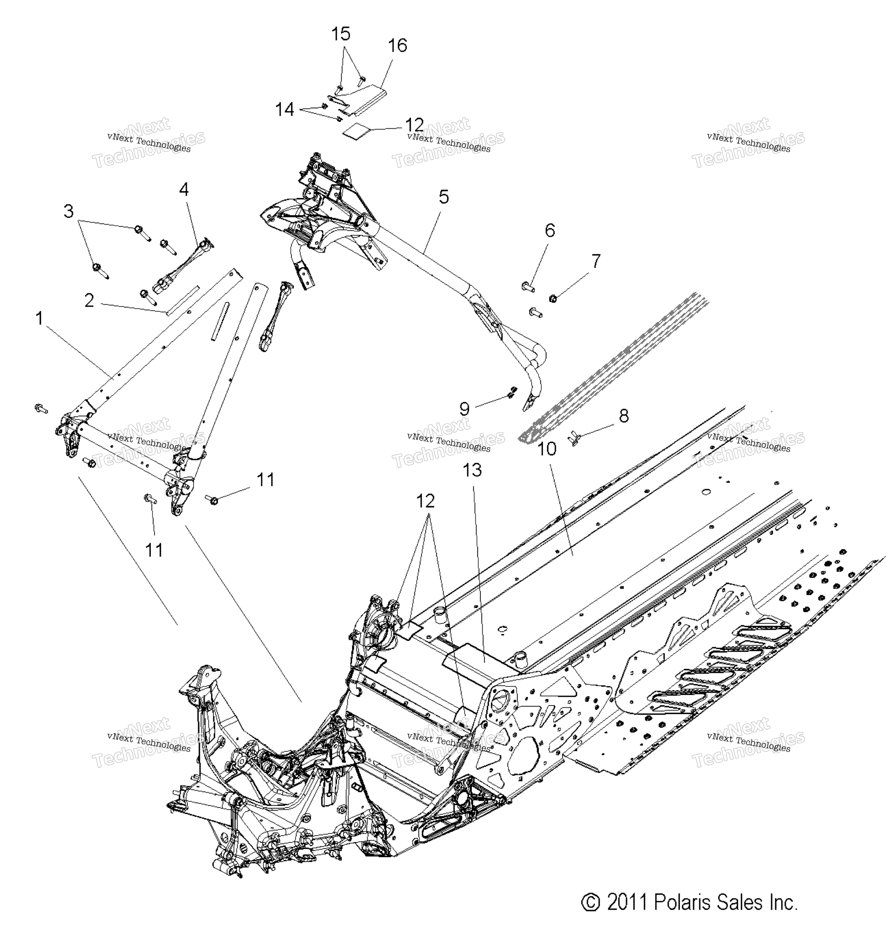 Chassis, Chassis Asm. & Over Structure S12ck6 All опции (49Snowchassisfrt212rmk600)