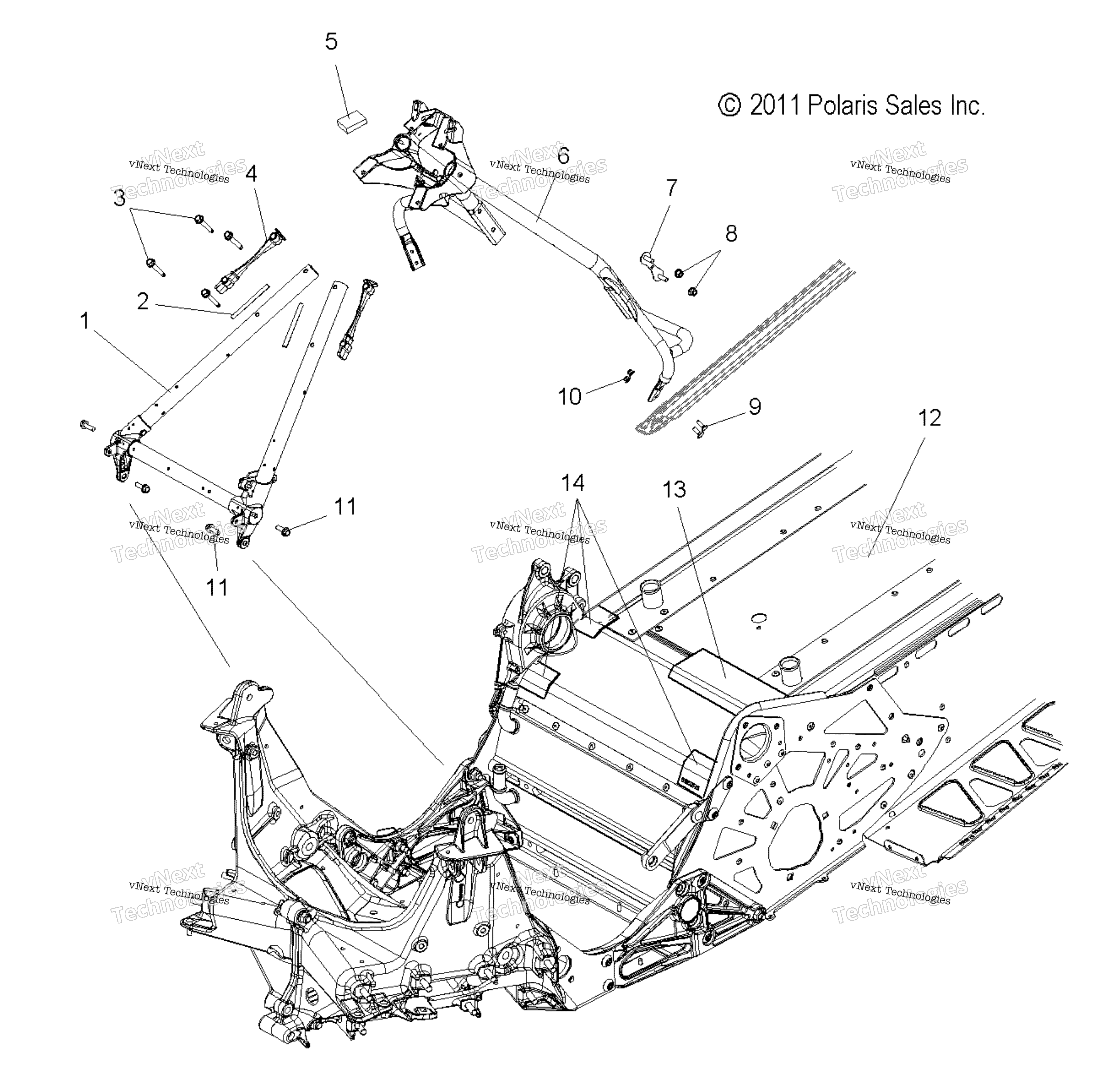 Chassis, Chassis Asm. & Over Structure S12cm6 All опции (49Snowchassisfrt212600rmk)