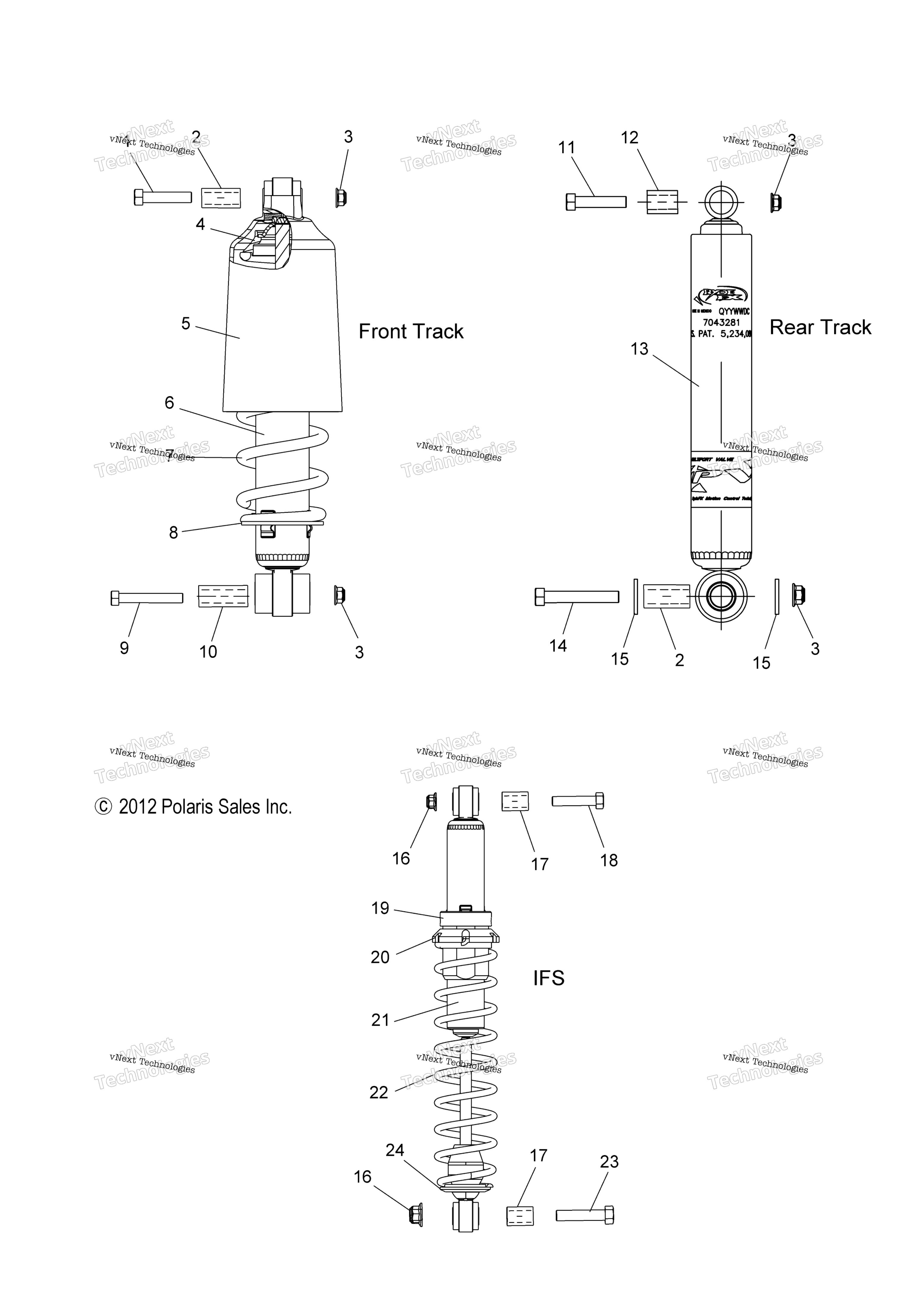подвеска Shocks (49Snowshockfront13600le)