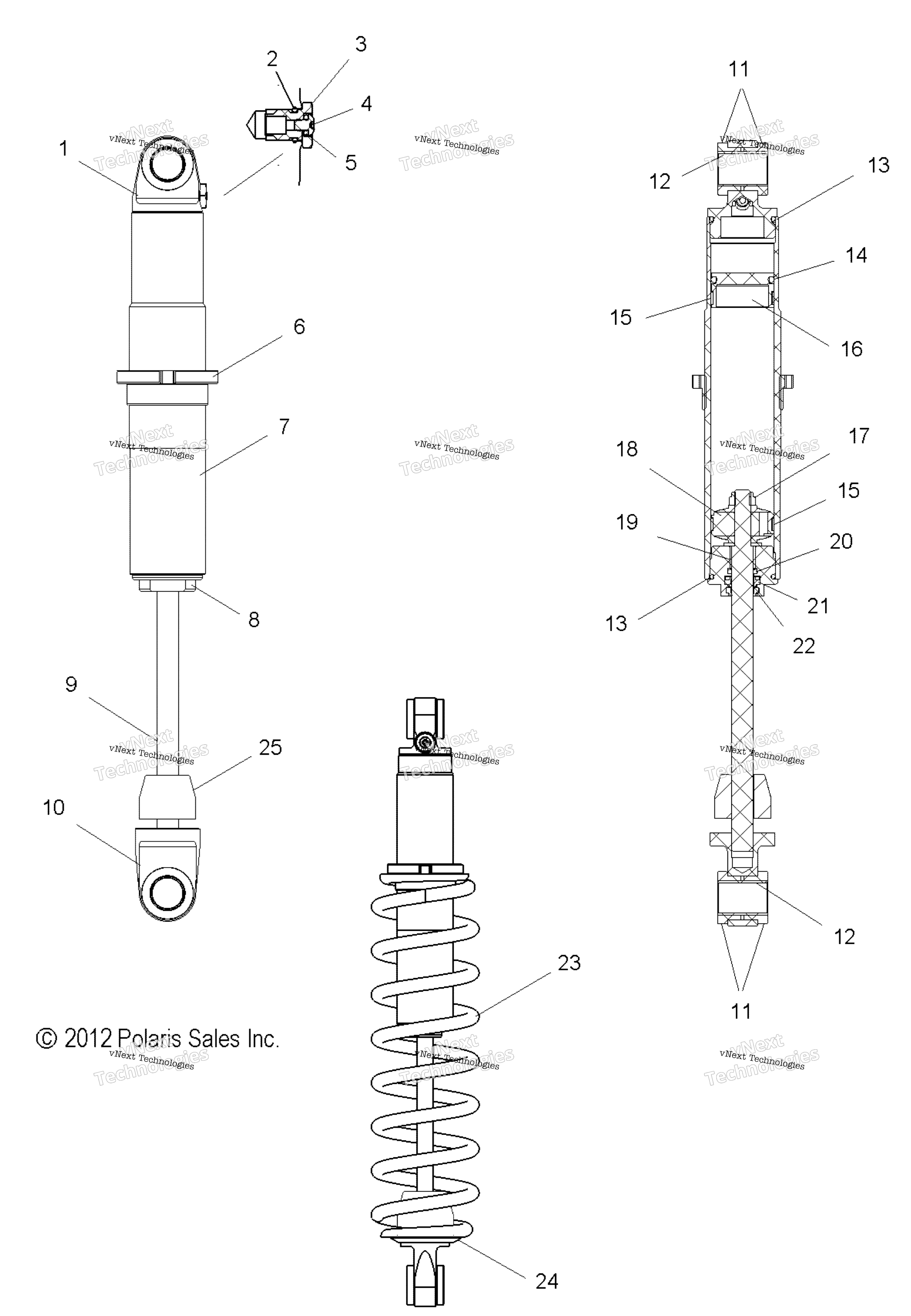 Suspension, Shock, задний Track (49Snowshockrear)