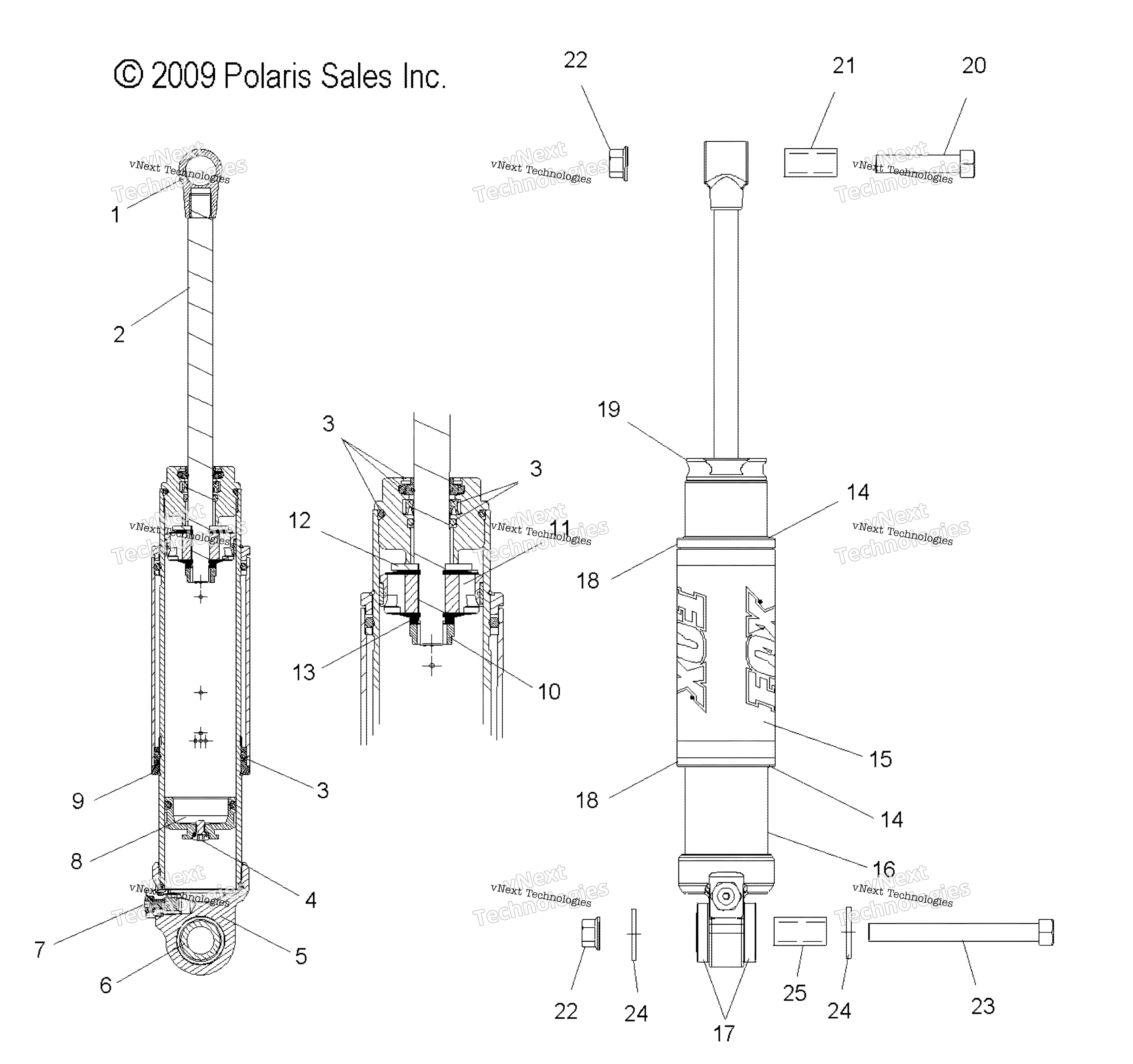 Suspension, Shock, задний Track (7043177) S14cp6 All Options (49Snowshockrear7043177lx)