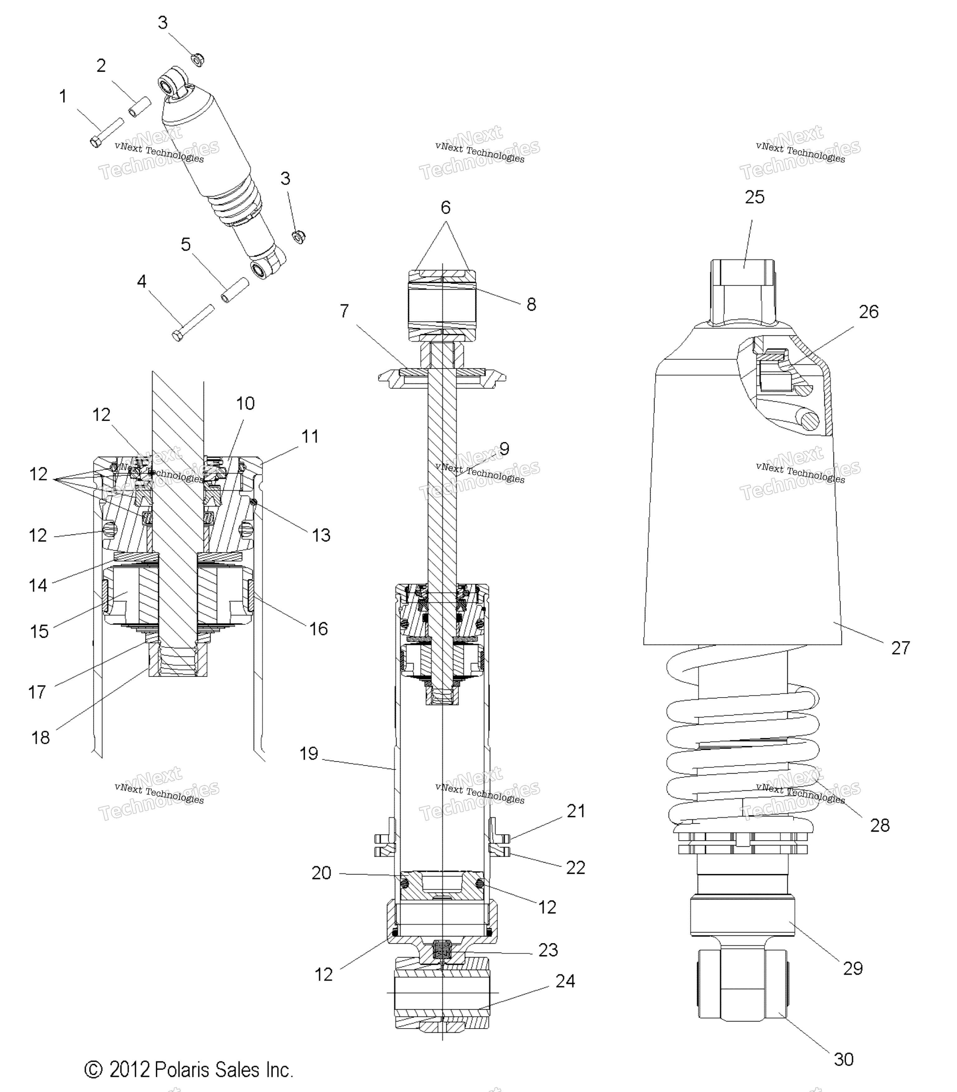 Suspension, Shock, передний Track All Options (49Snowshockfront)