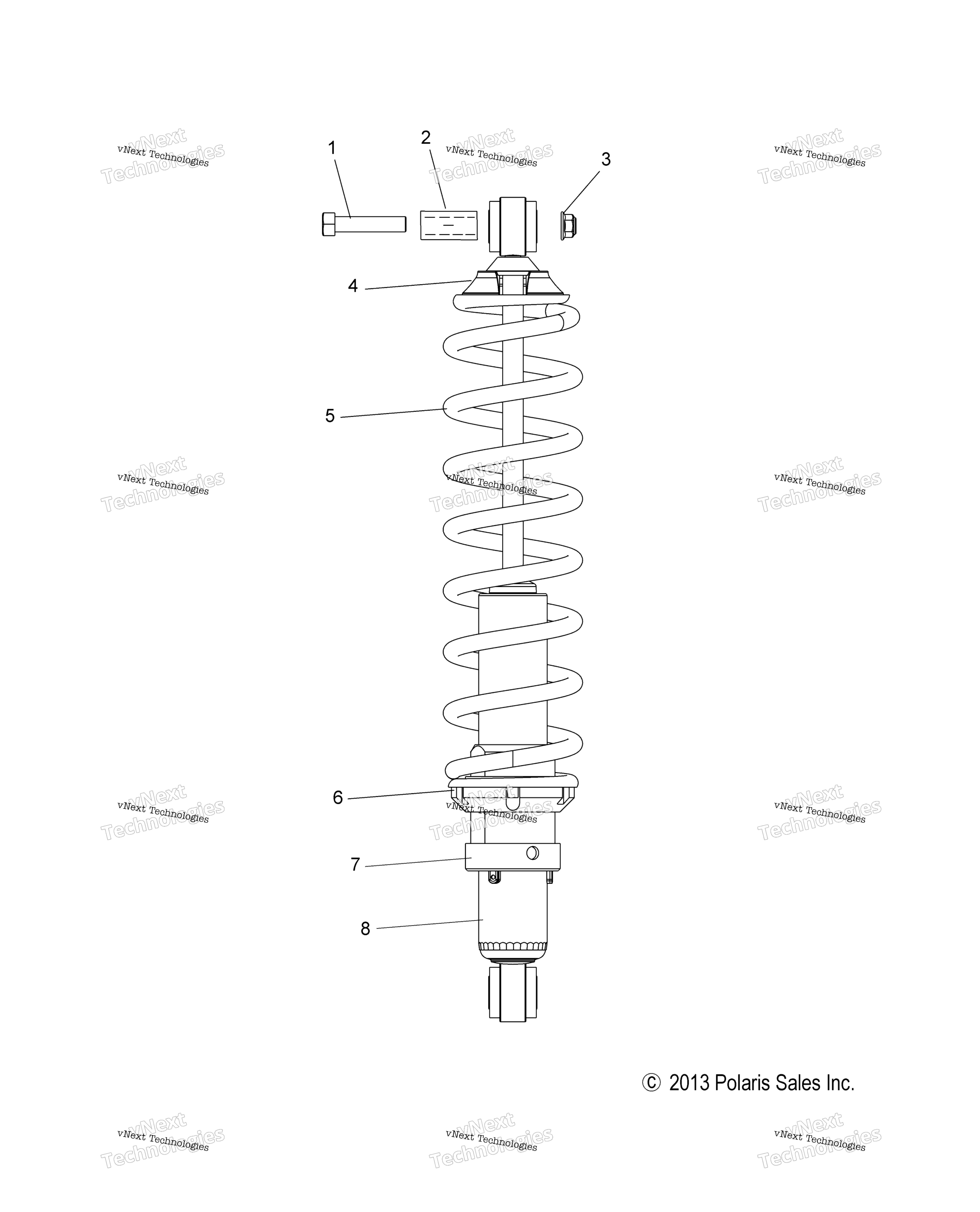 Suspension, Shock, задний Track (49Snowshockrear)