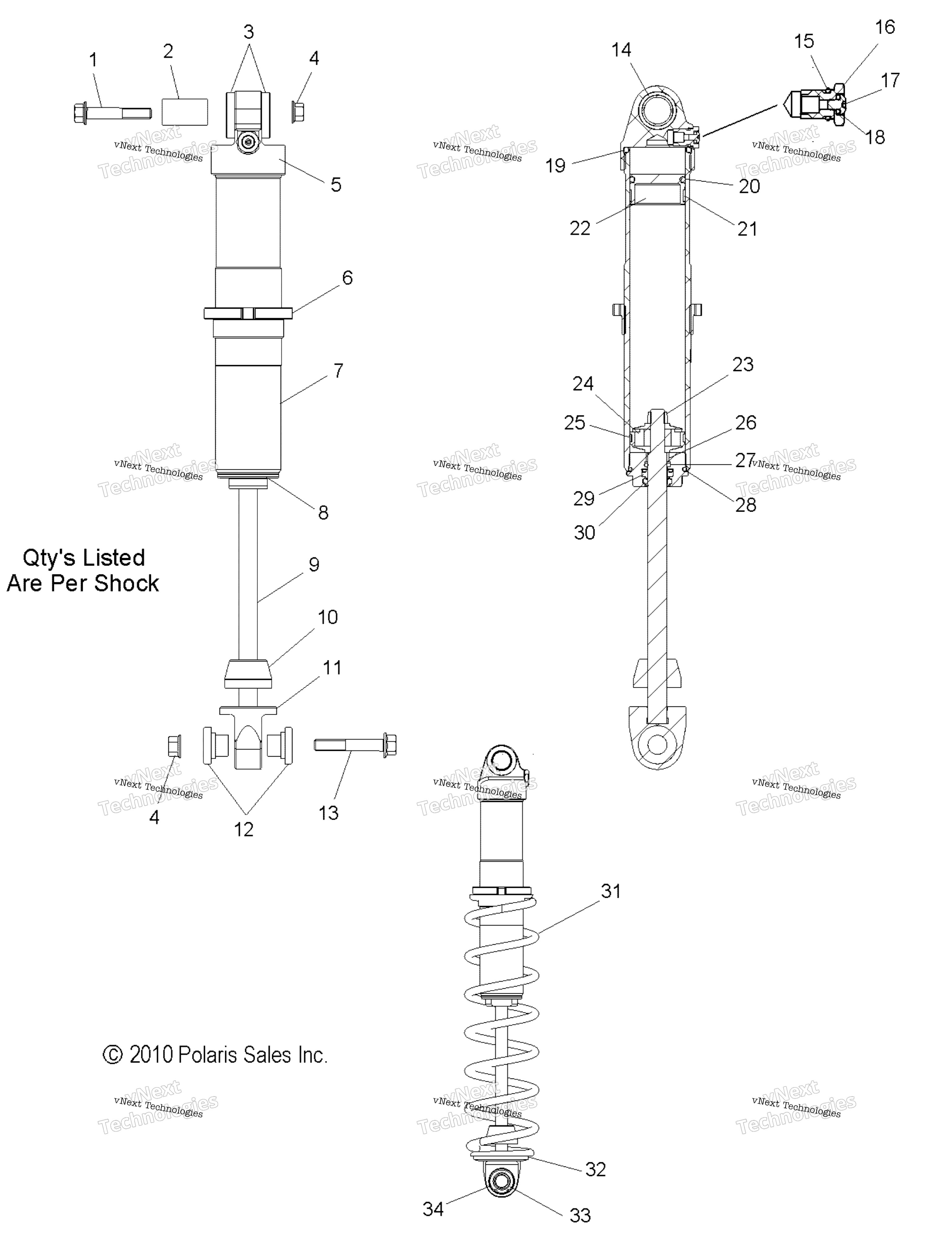 Suspension, Shock, Ifs, Le S15cc8 / Cd8 (49Snowshockifs)
