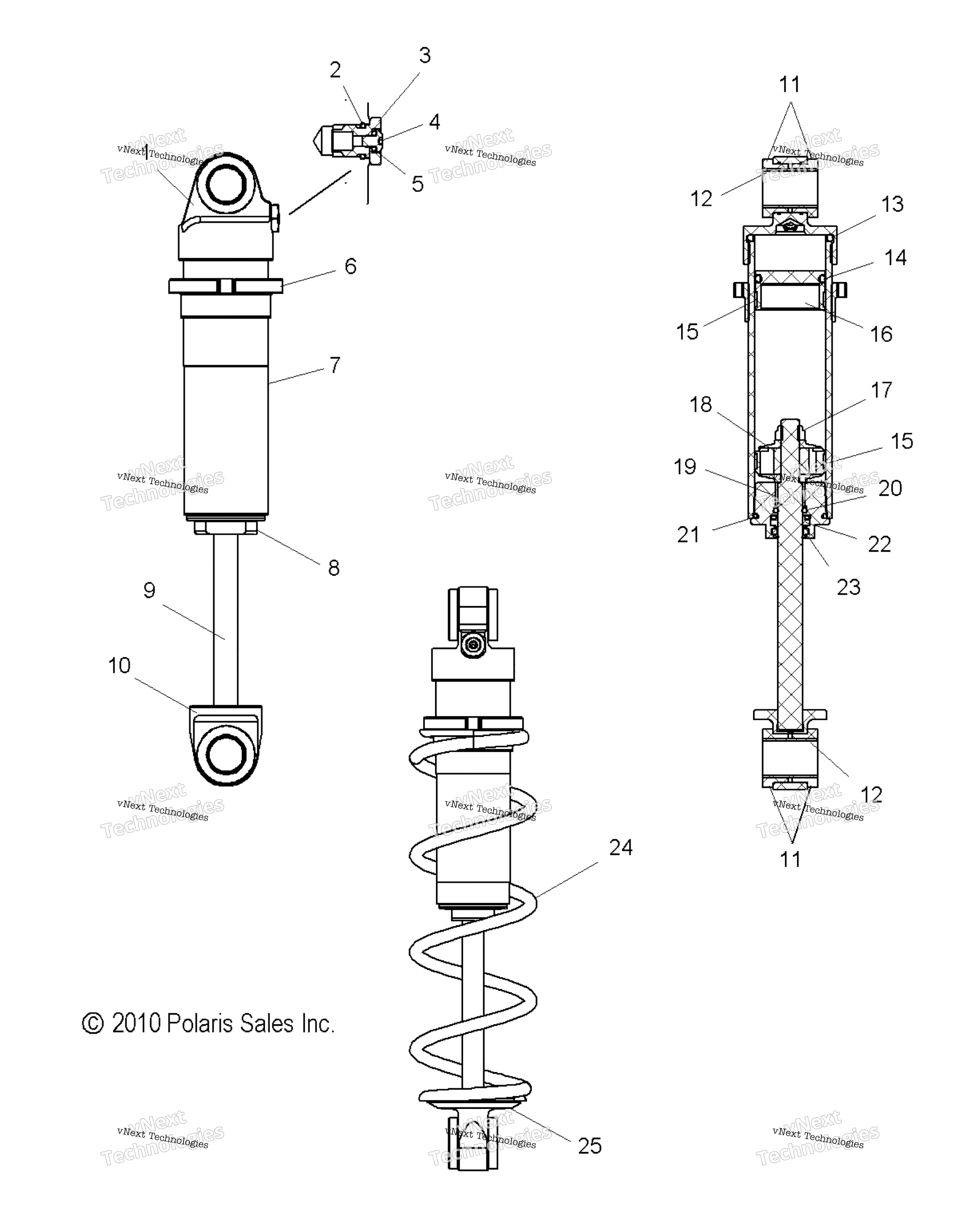 Suspension, Shock, передний Track (49Snowshockfront)