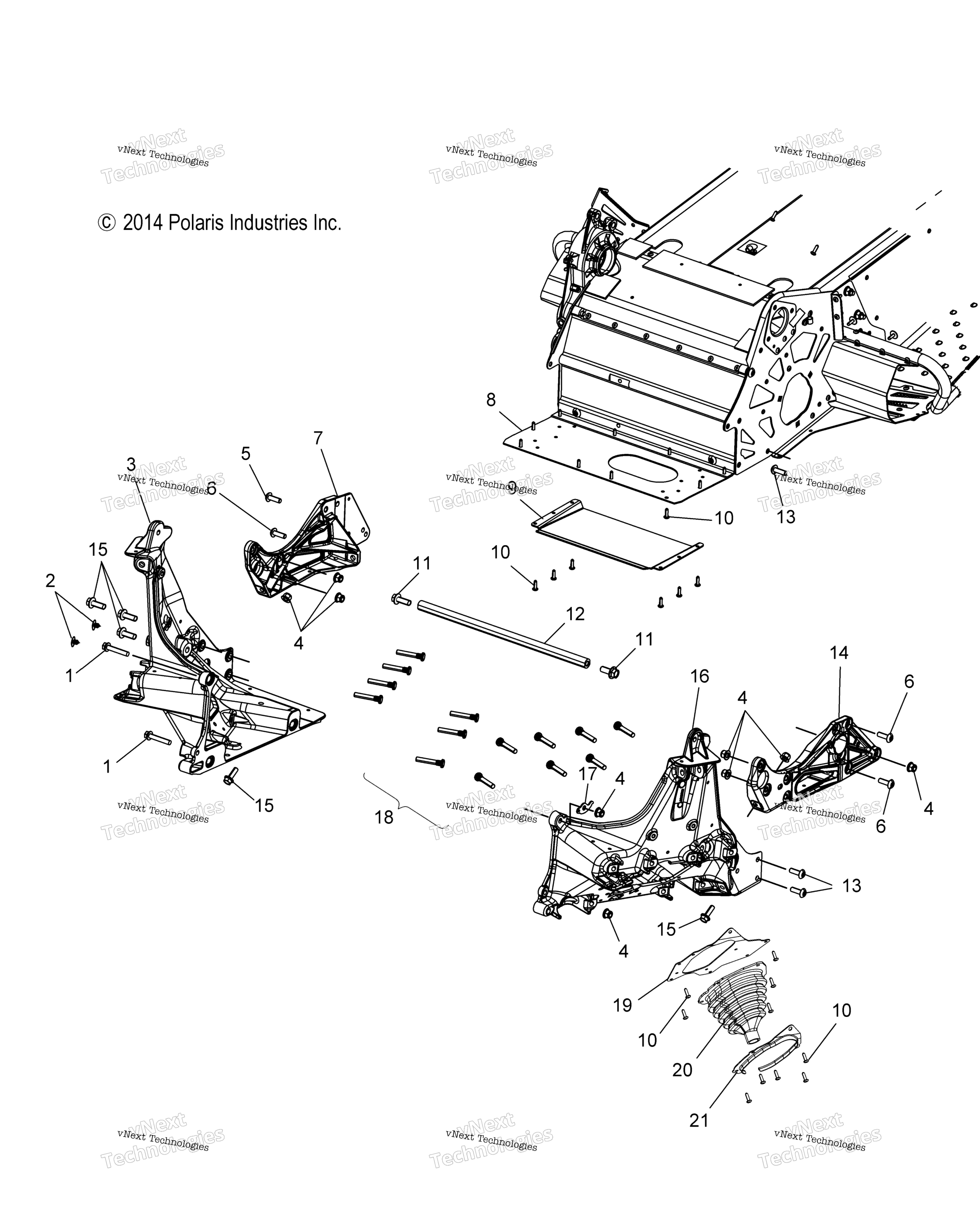Chassis, Bulkhead Asm. All опции