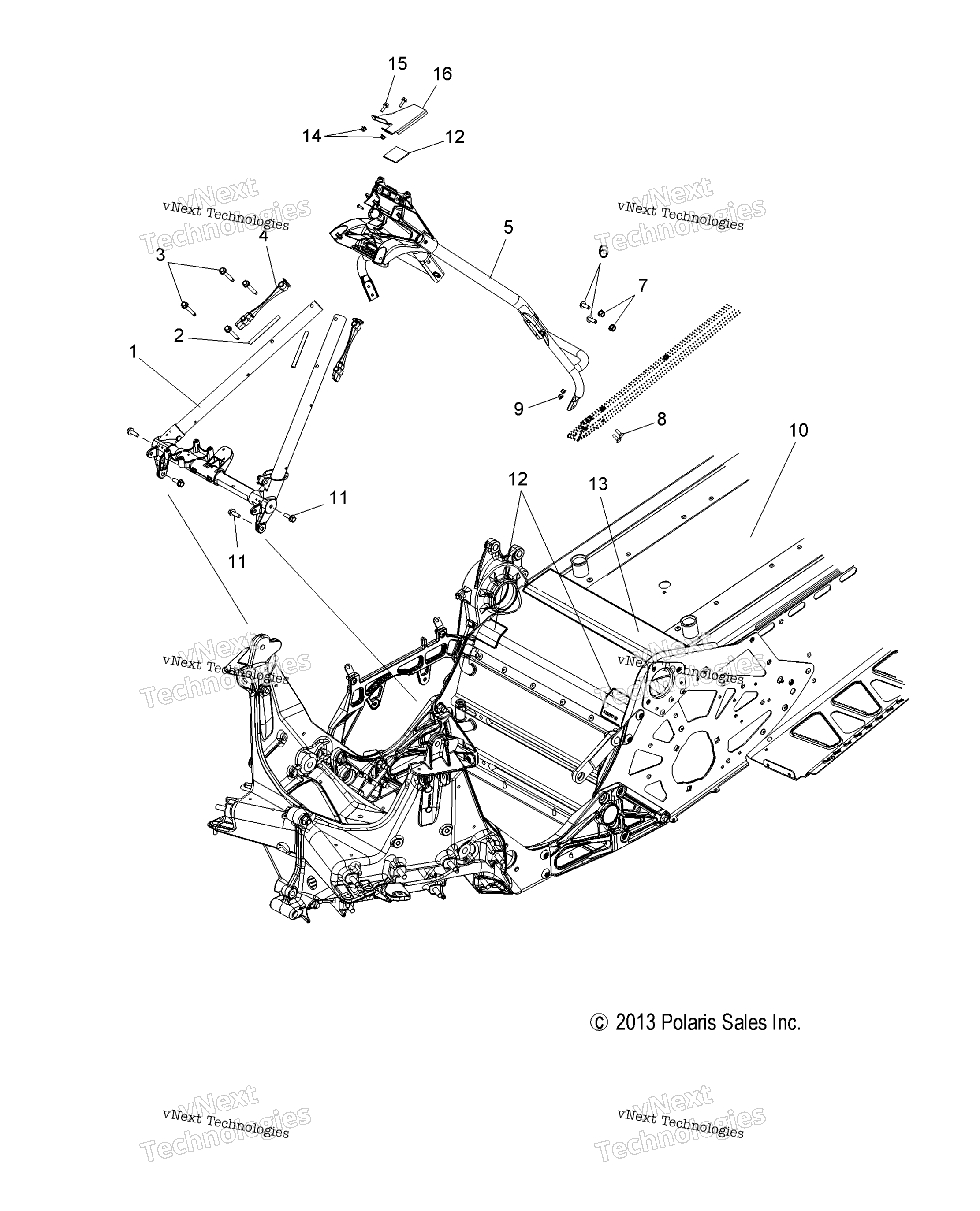 Chassis, Chassis Asm. & Over Structure S16ck6 All опции (49Snowchassisfrt214rmk600)