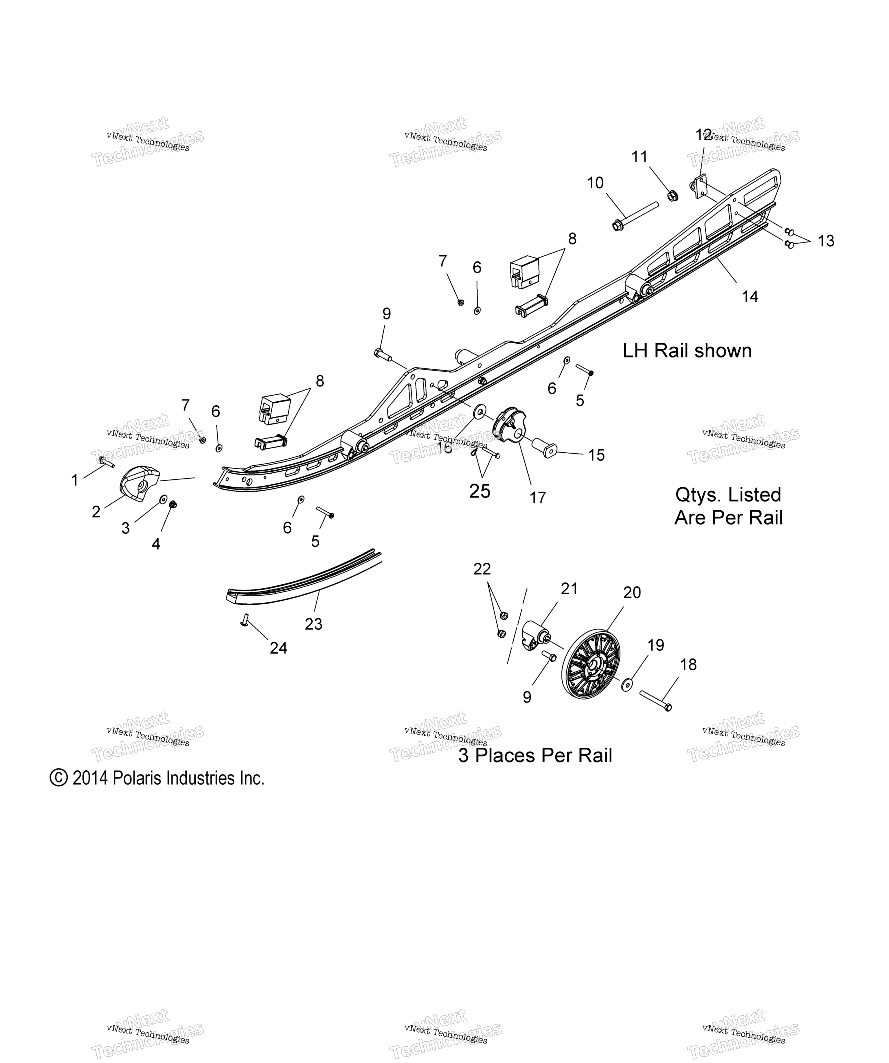 Suspension, Rail крепление S16ck6 All Options (49Snowsusprail15rmk144)