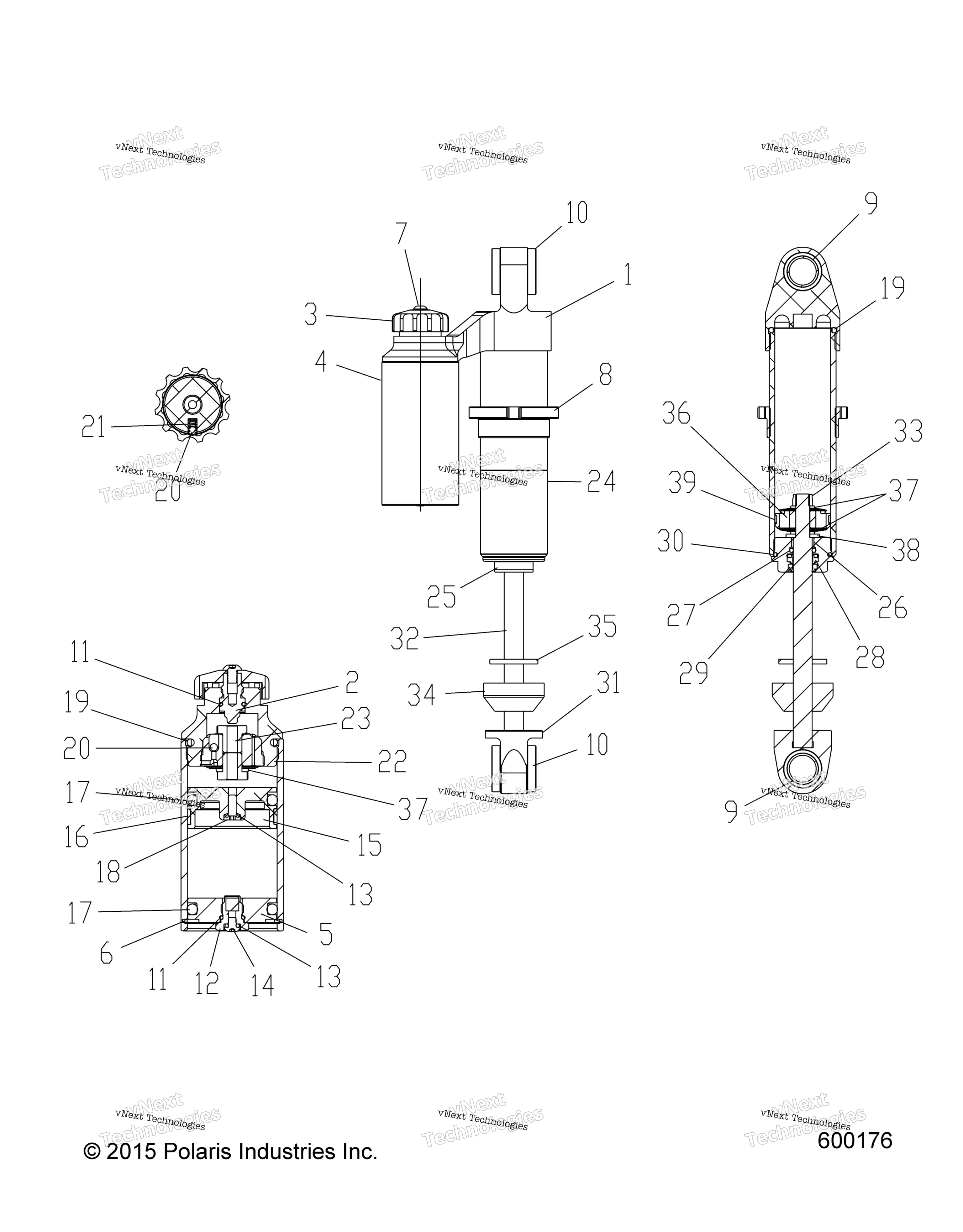 Suspension, Shock, передний Track, Ltd All Options (600176)