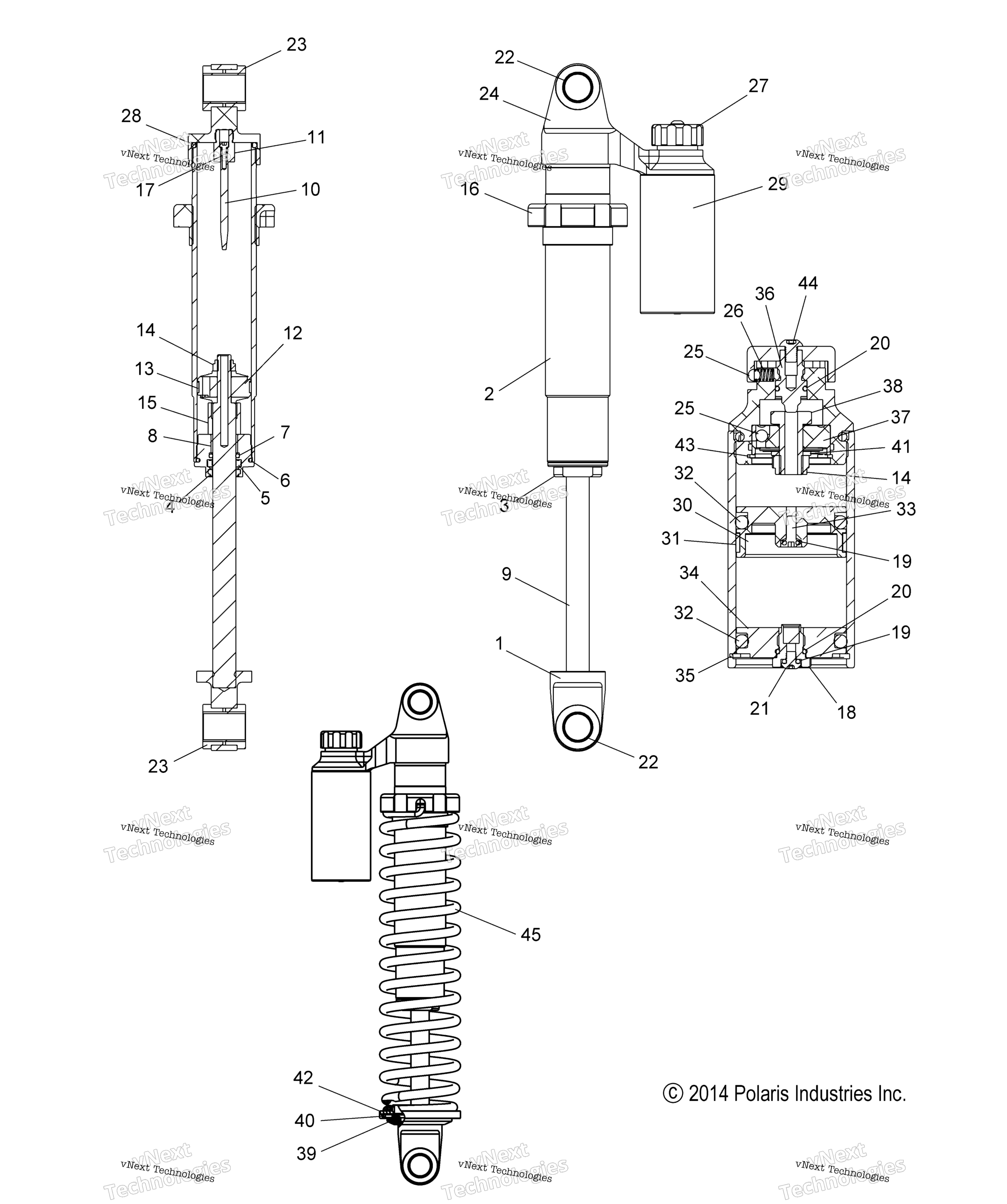 Suspension, Shock, задний Track All Options (49Snowshockrear7043959)