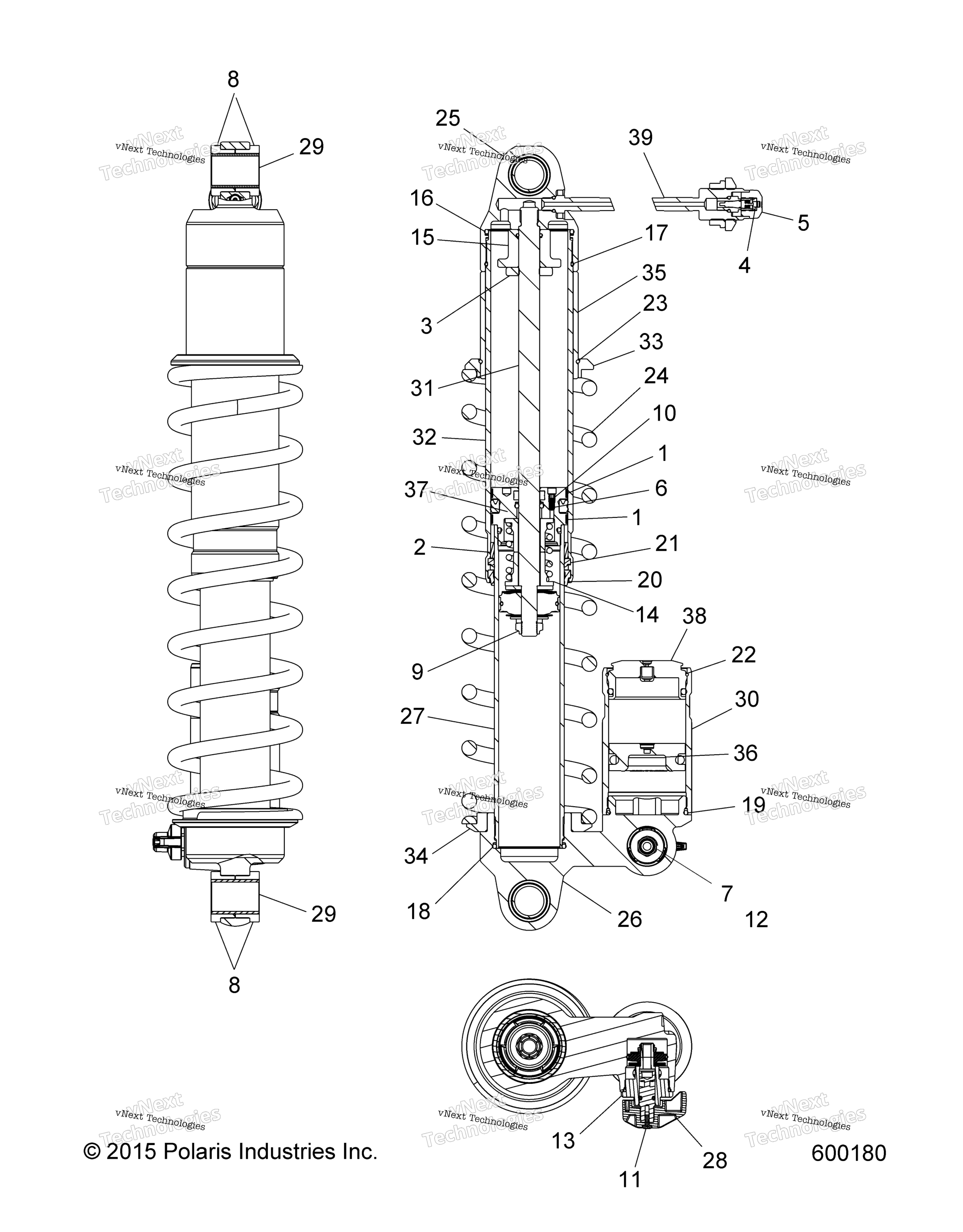 Suspension, Shock, задний Track S16da6psl (600180)