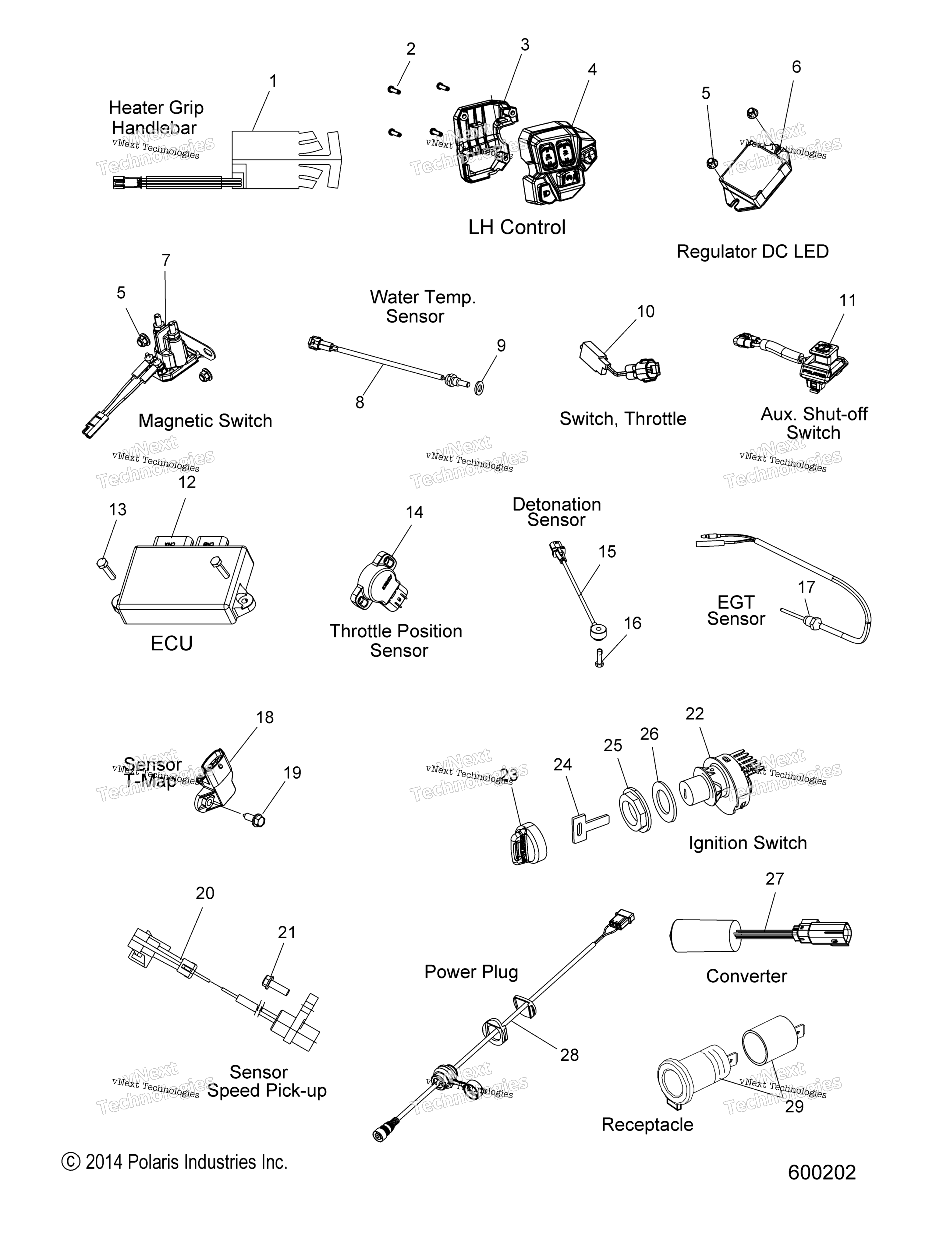 электрооборудование Switches, Sensors & Components