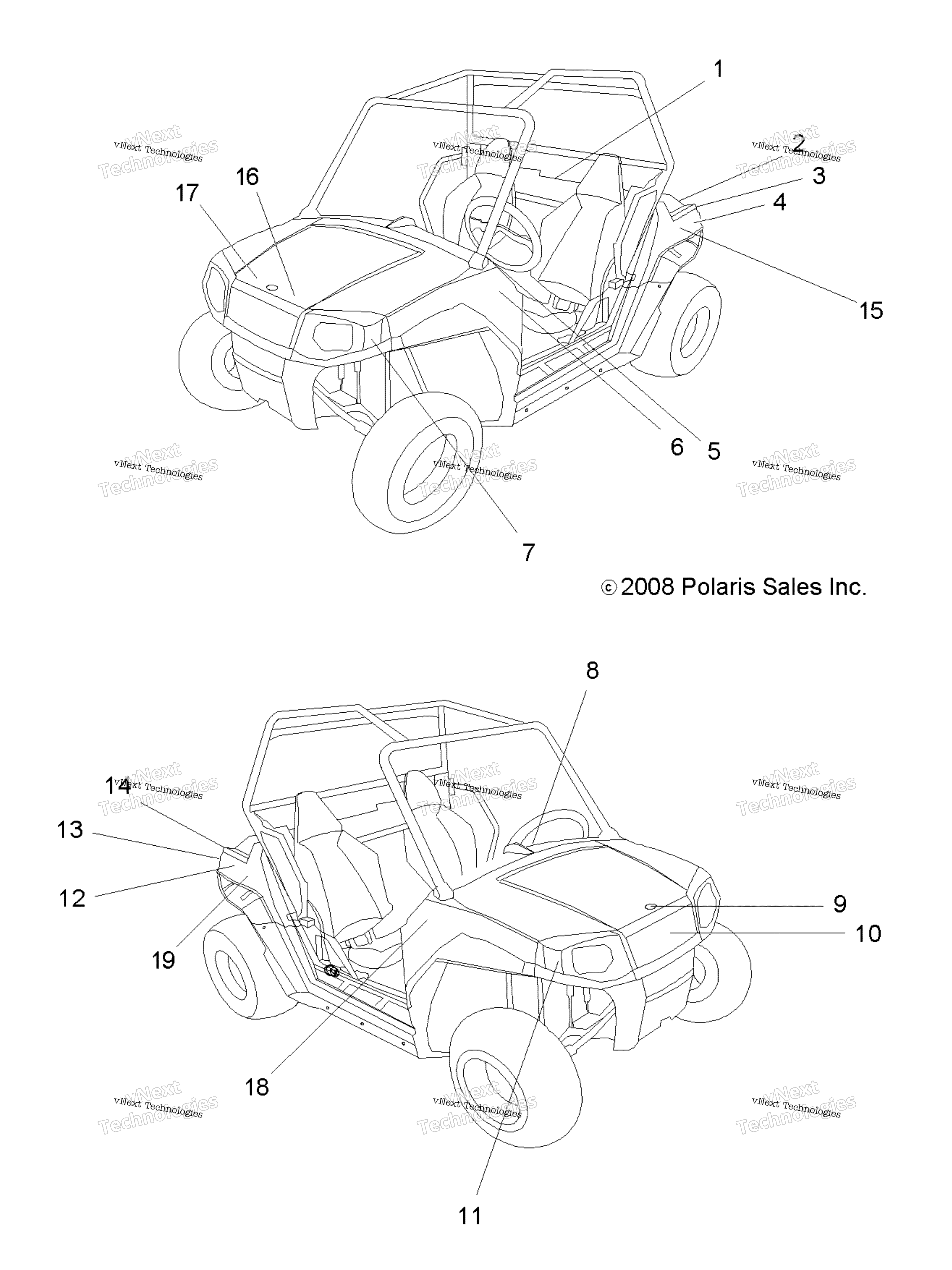 Body, наклейки A10va17ad (49Rgrdecal09rzr170ad)