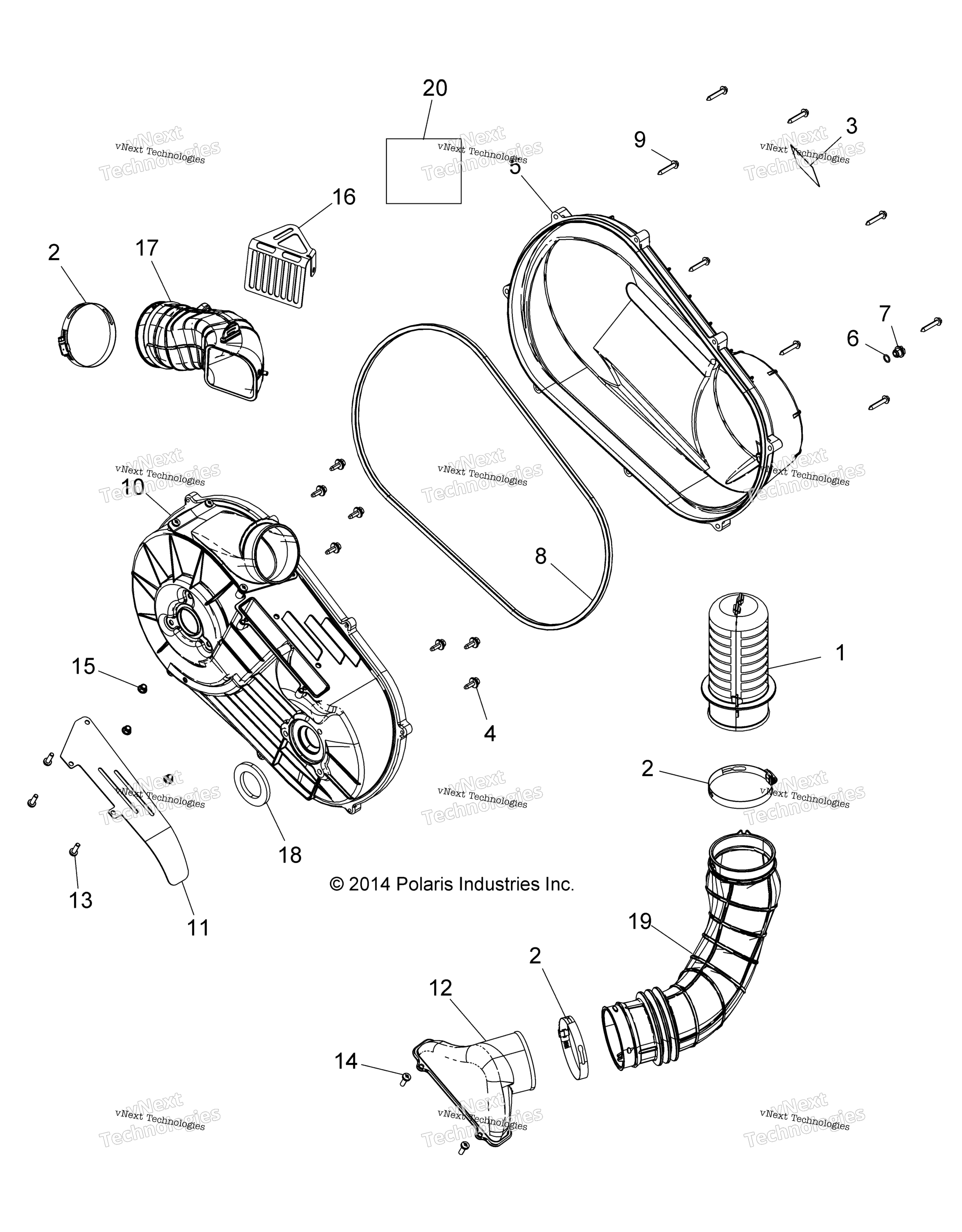 Трансмиссия, крышка сцепления And Ducting Z16va87 All Options