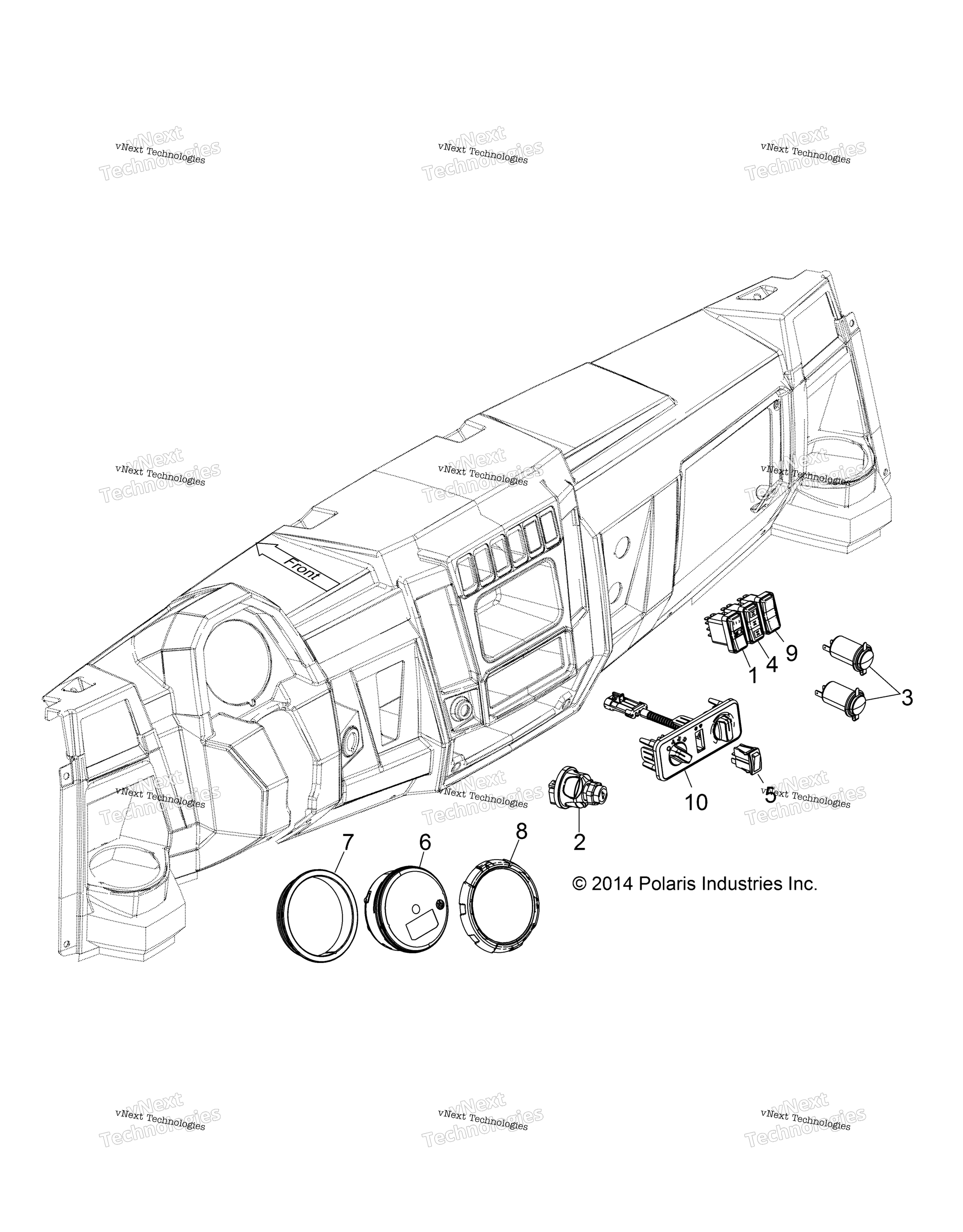 Electrical, панель Controls Asmcable,Bat To Starter Sol
