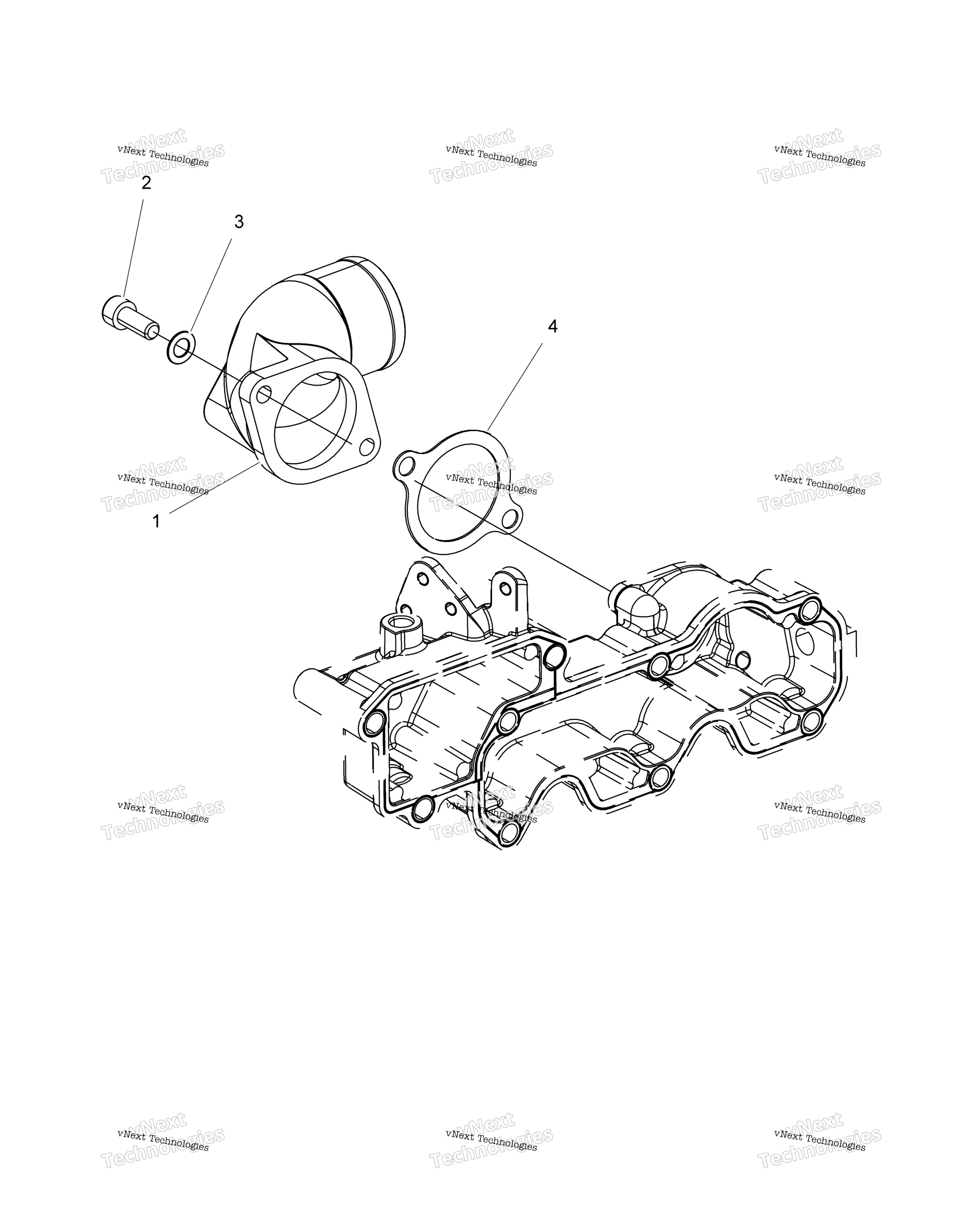 Engine, впускной Elbow