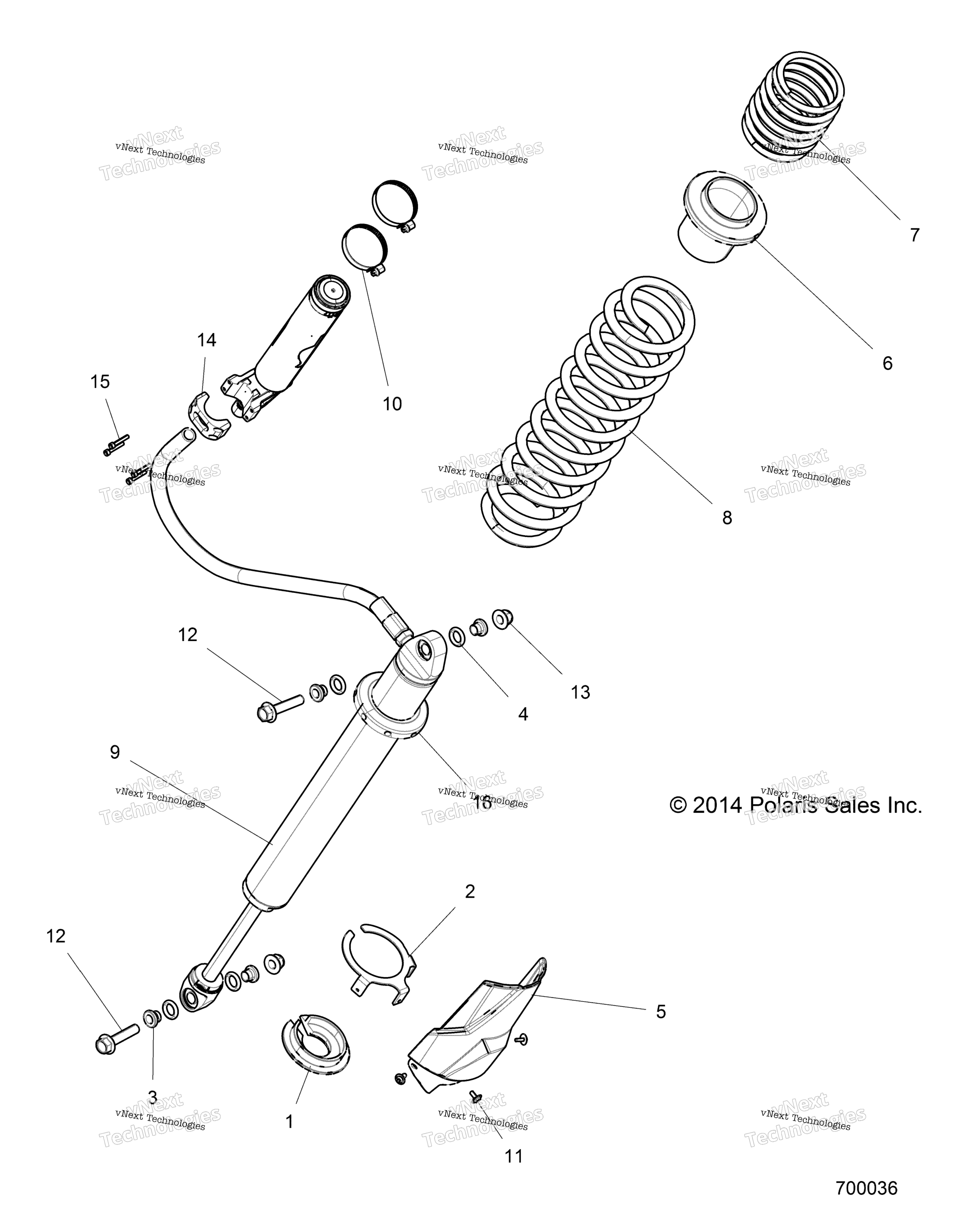 Подвеска, задний амортизатор Mounting