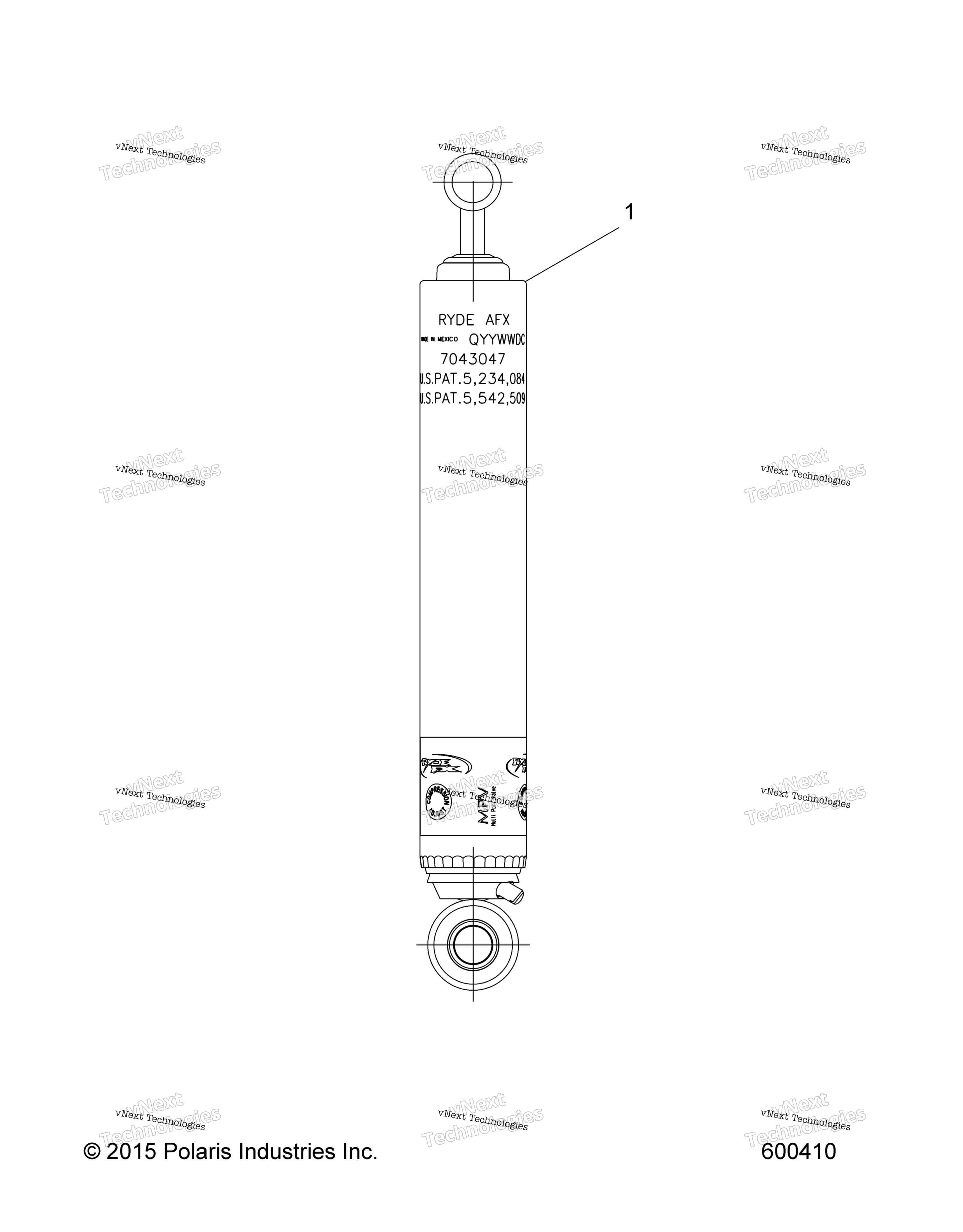 Suspension, Shock, задний Track S17cu5bsl / Bel (600410)