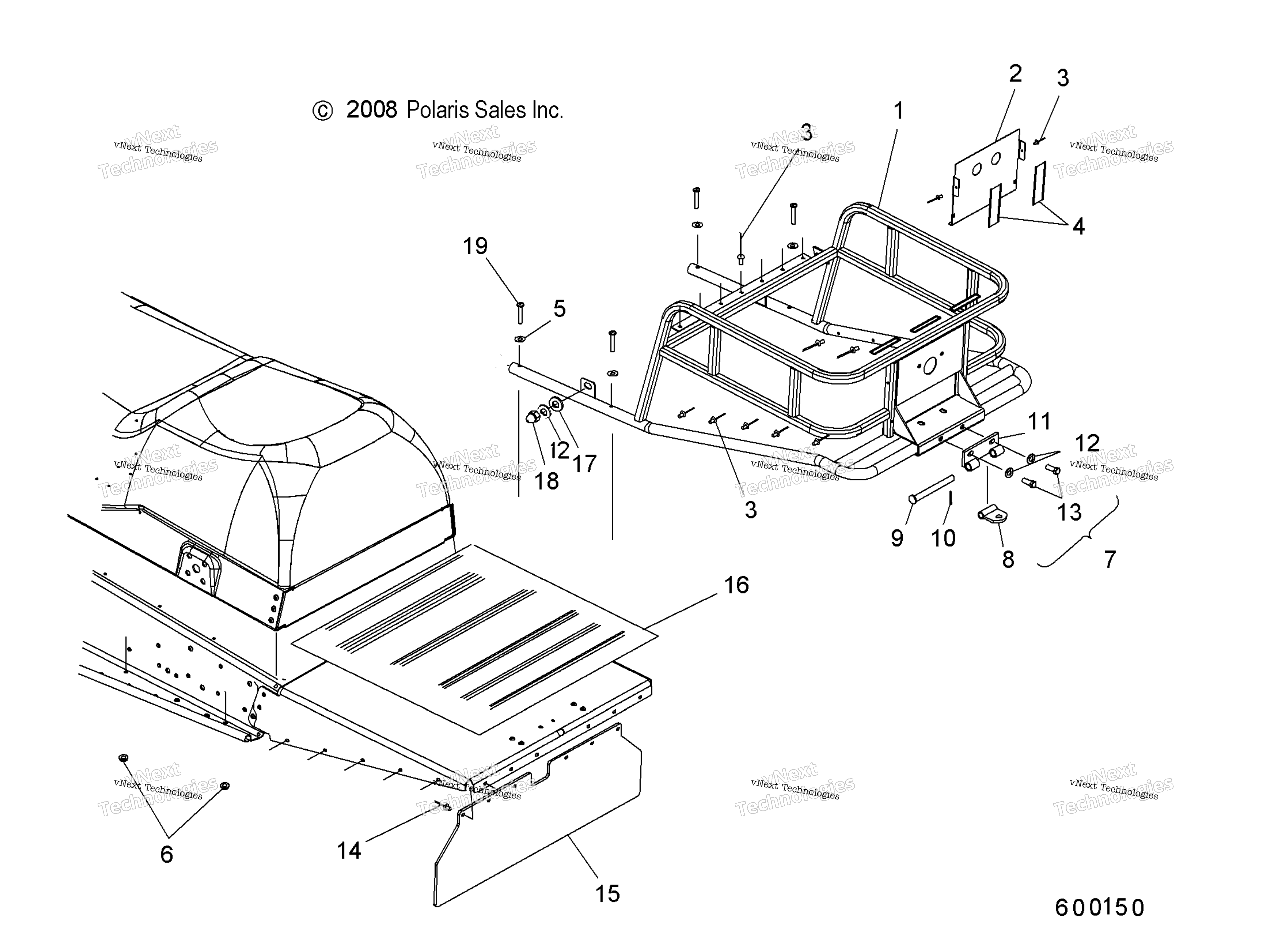 Chassis, полка Asm. & Snow Flap All Options
