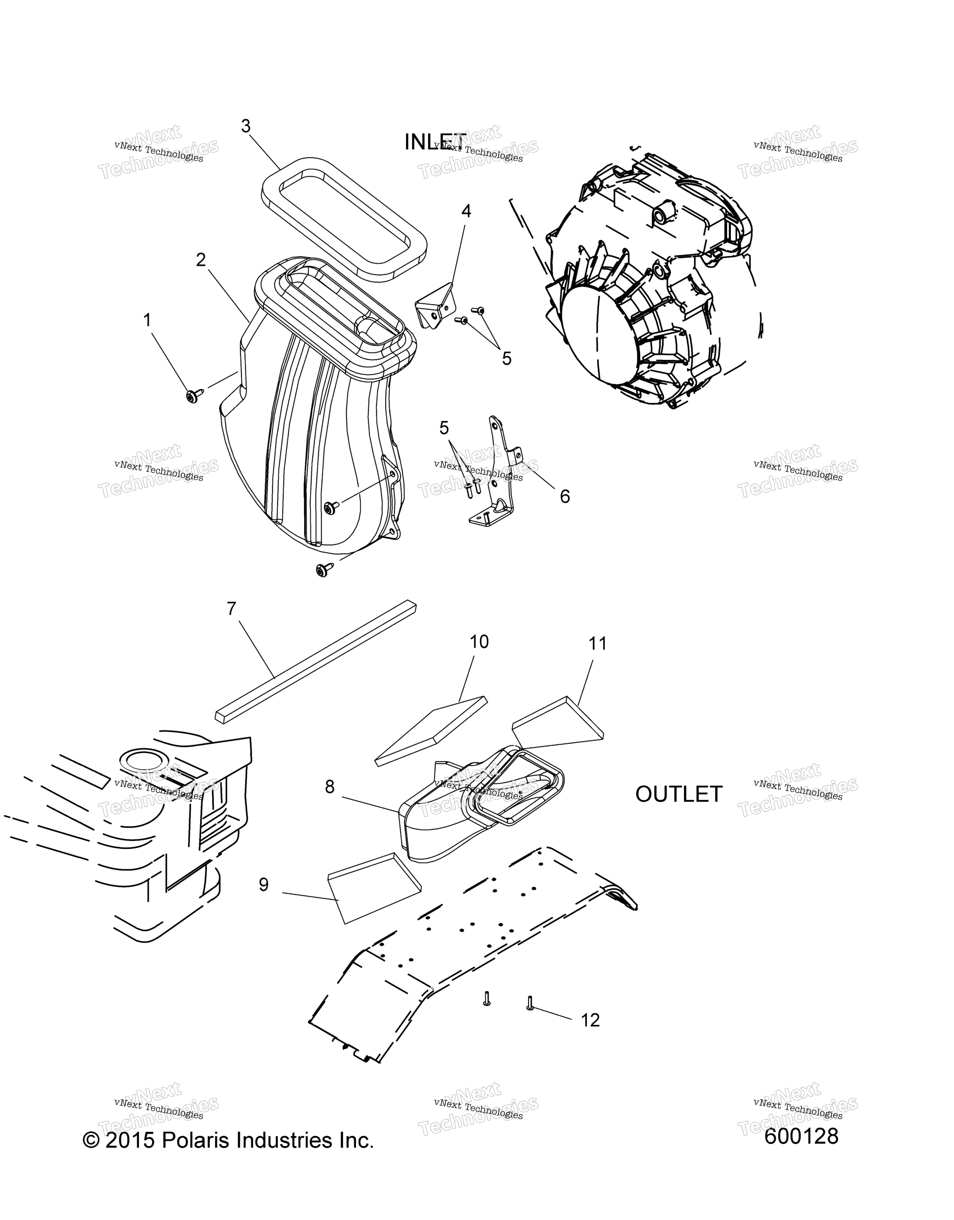 Engine, Воздушный впускной & Outlet Ducts All Options
