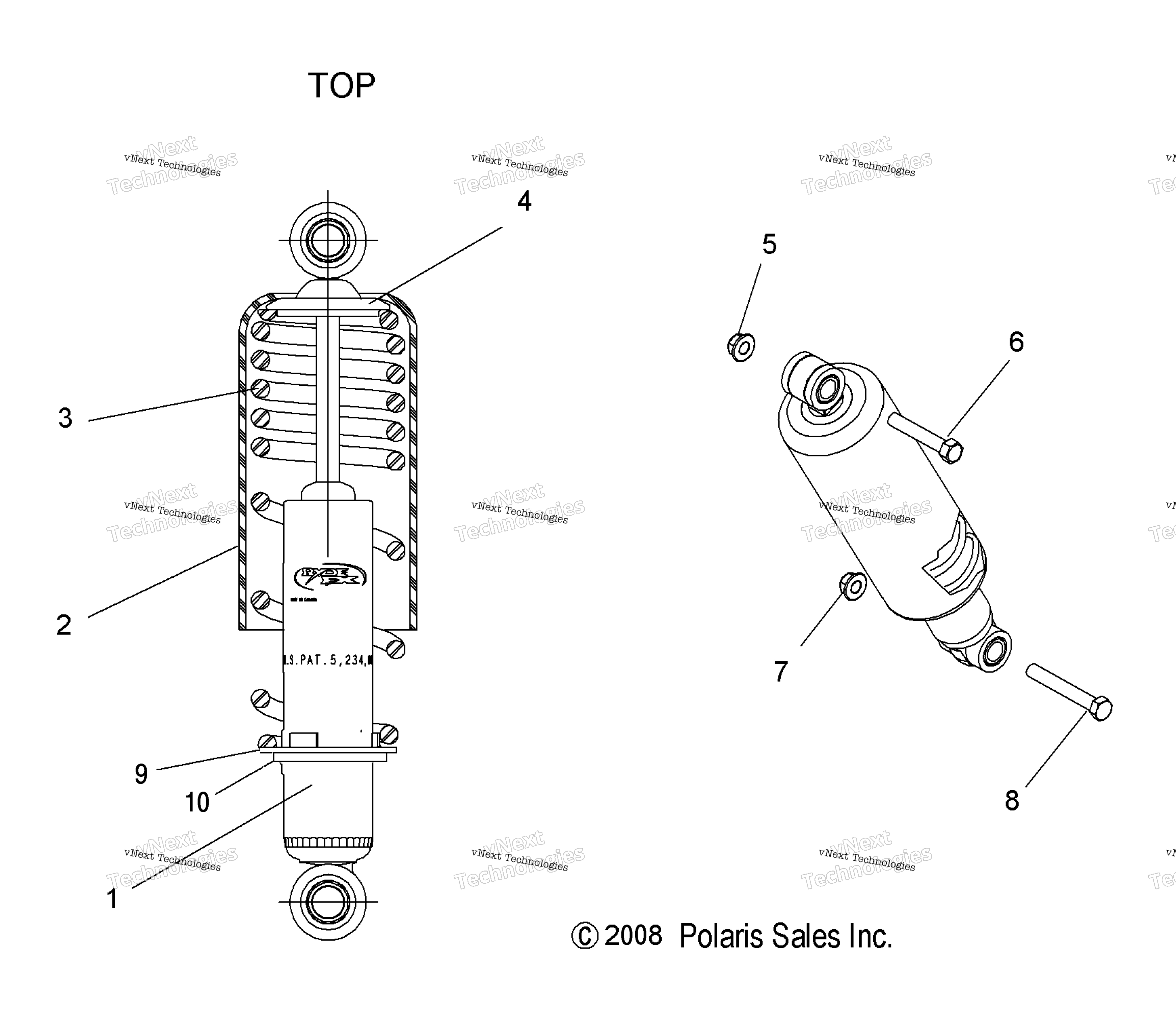 Suspension, Shock, передний Track All Options