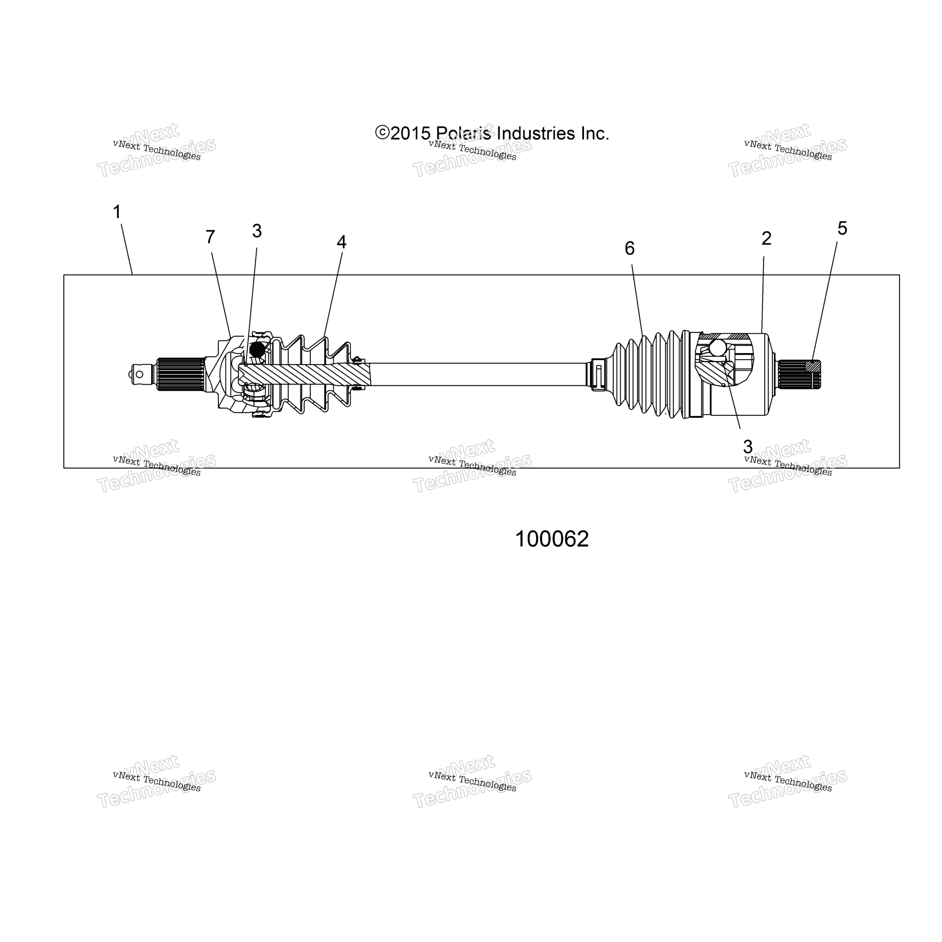 Привод Train, Drive Shaft, Front (100062)