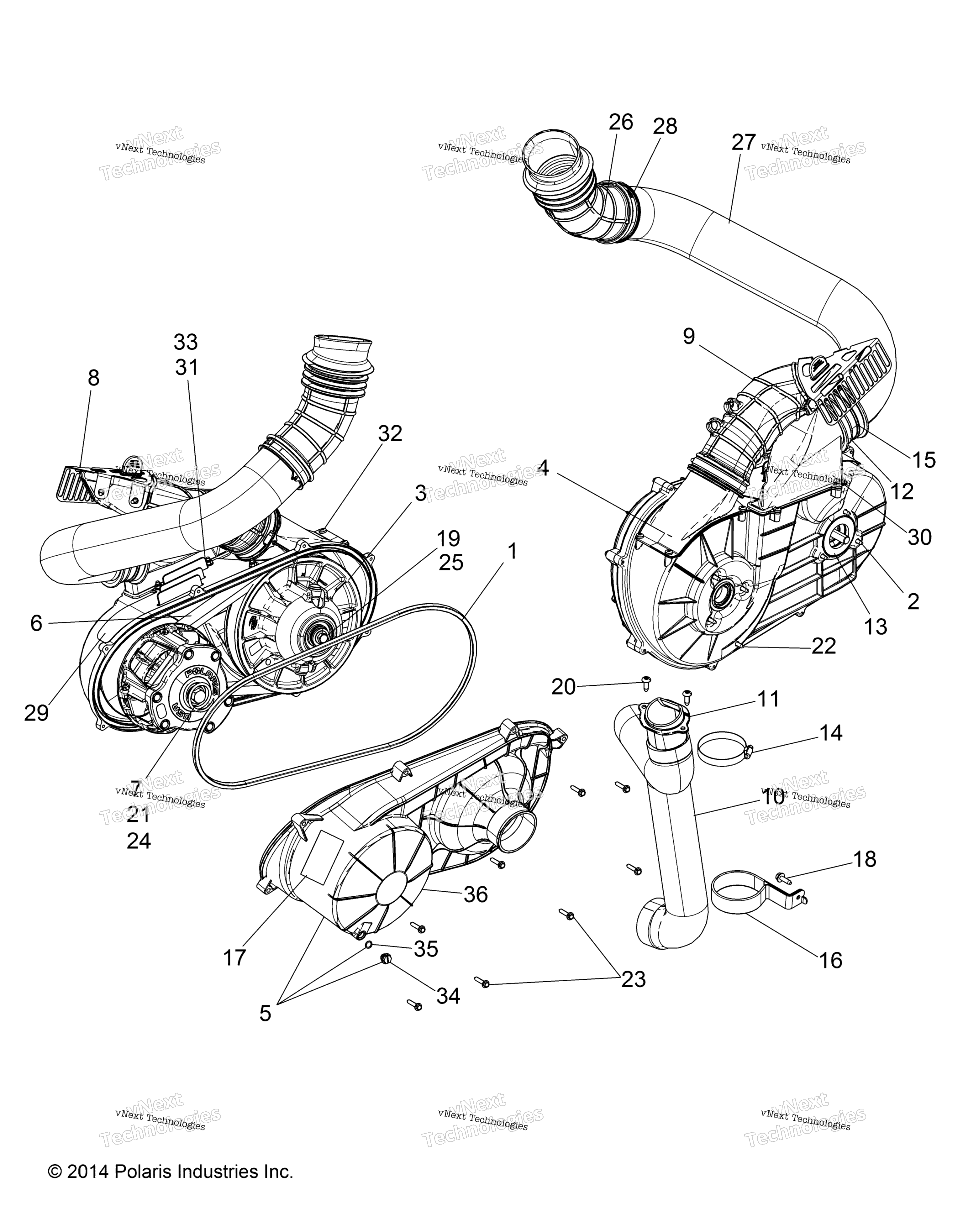Трансмиссия, крышка сцепления And Ducting Z16vde99af/Am/Lm/As