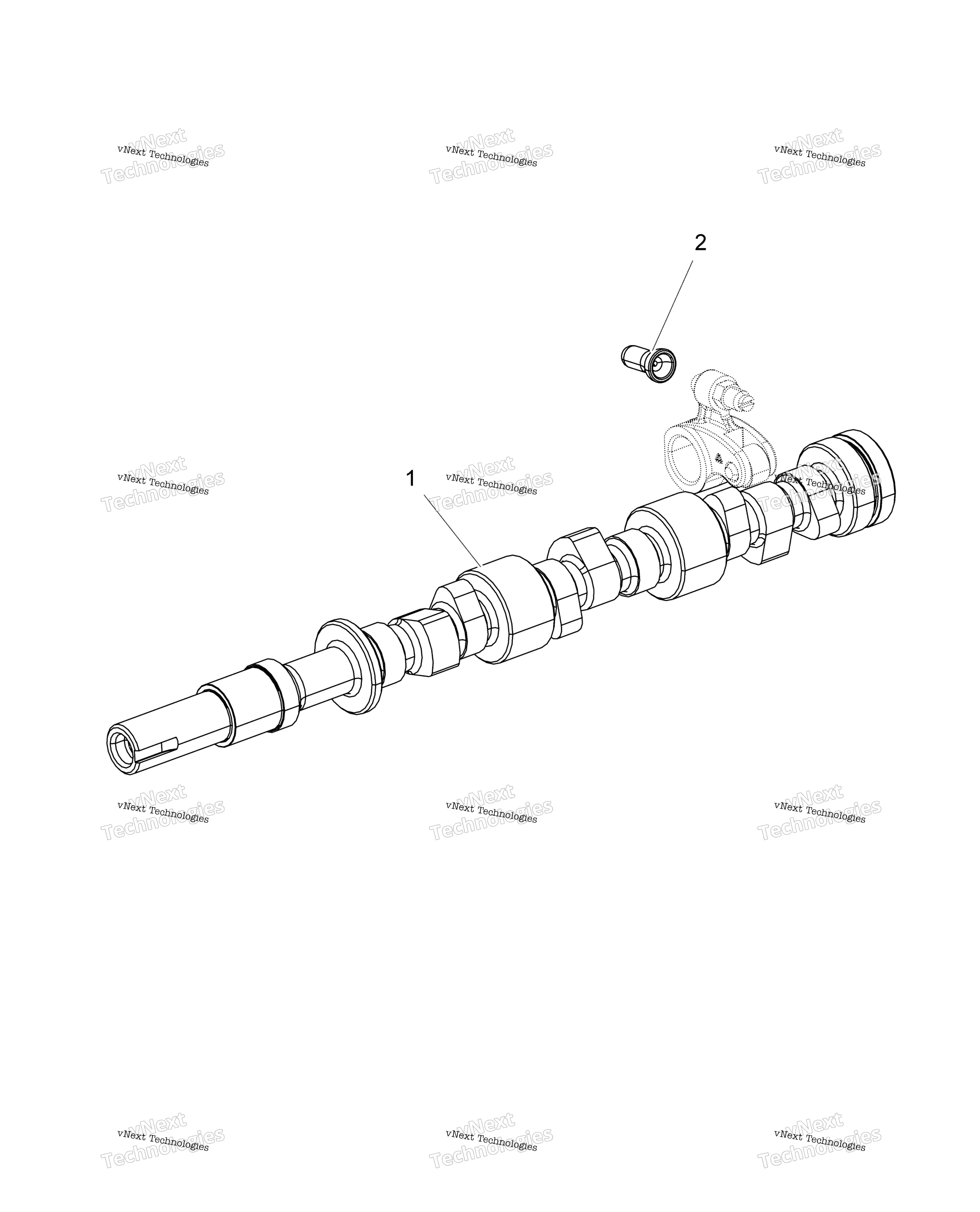 Engine, Camshaft, Push стержень R16rtad1a1 / E1