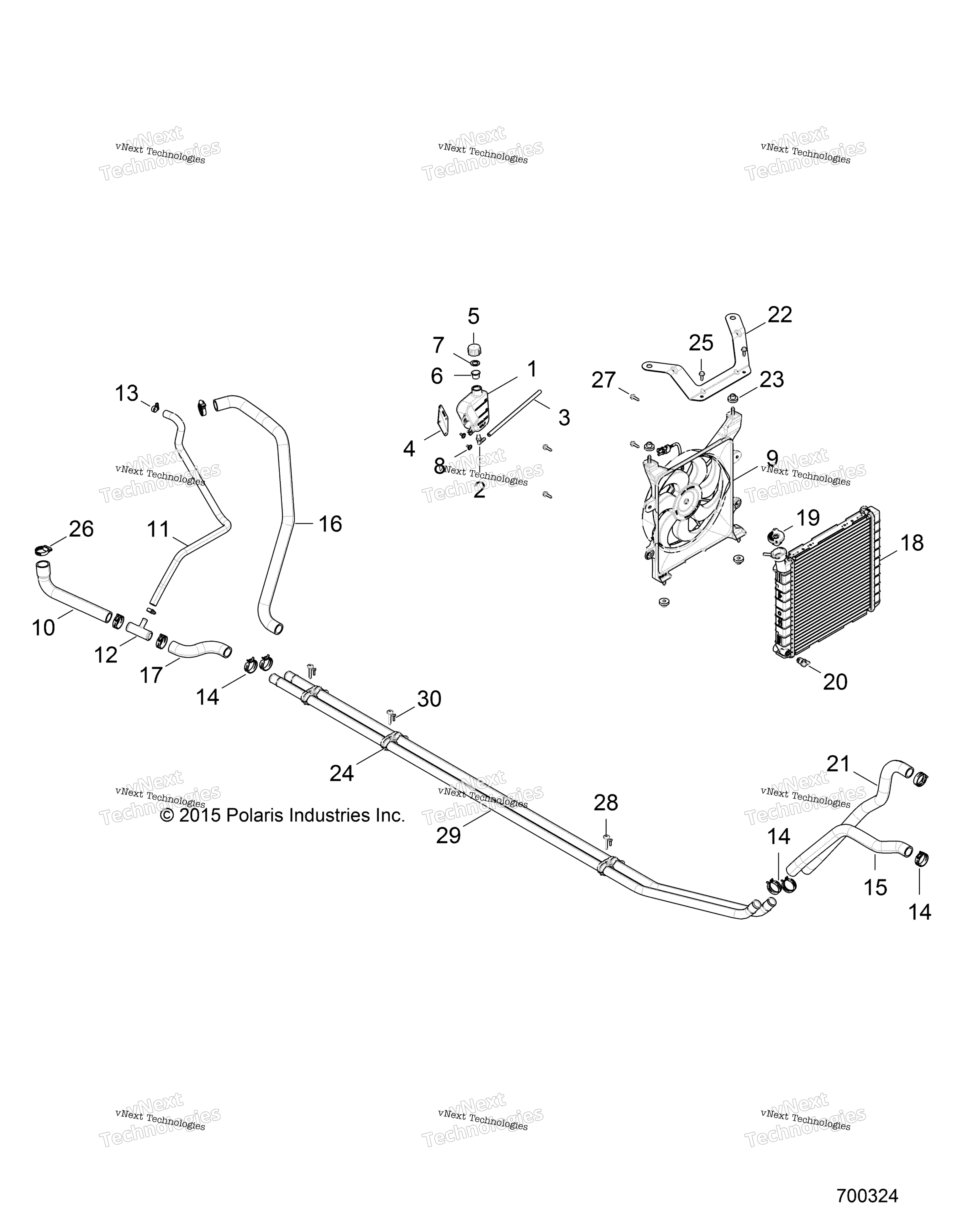 Двигатель, система охлаждения R16rna57a1/A9/A4/E57ah