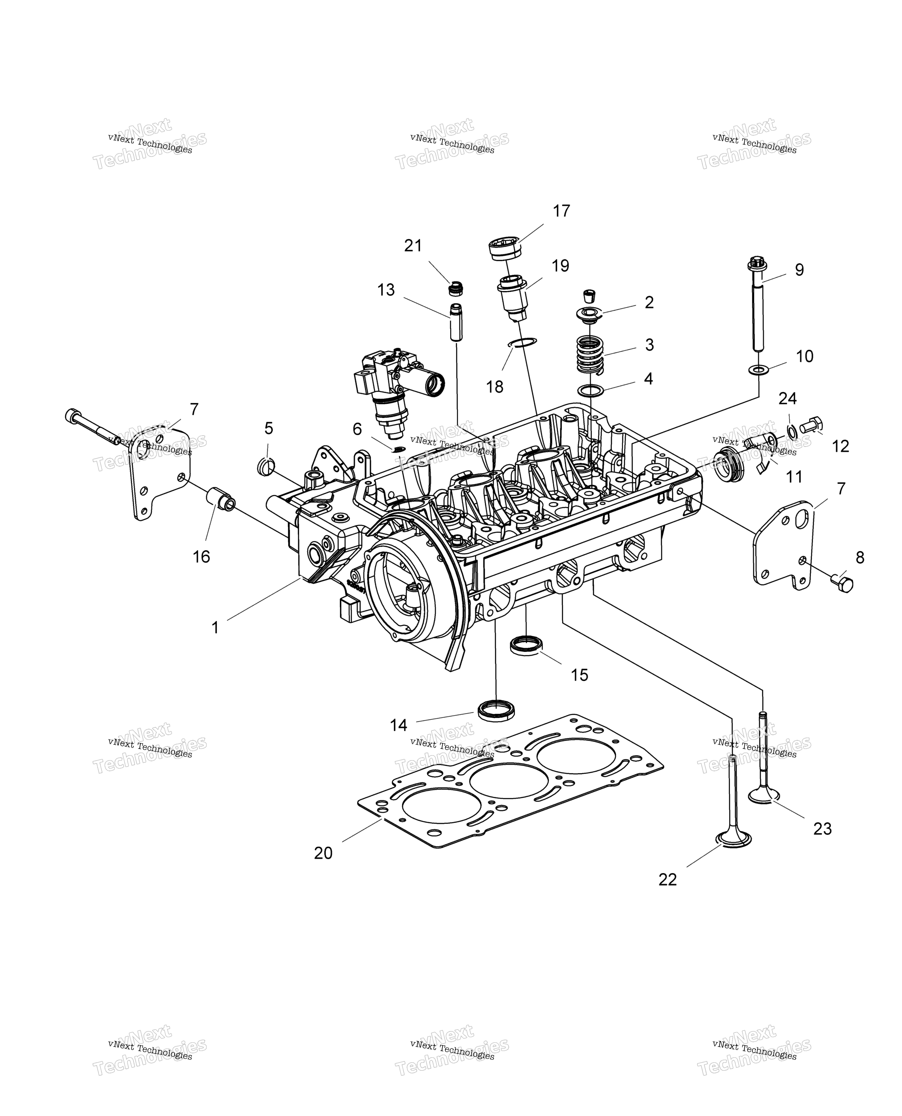Двигатель, цилиндр Head & Precombustion Chamber R16rtad1a1/E1