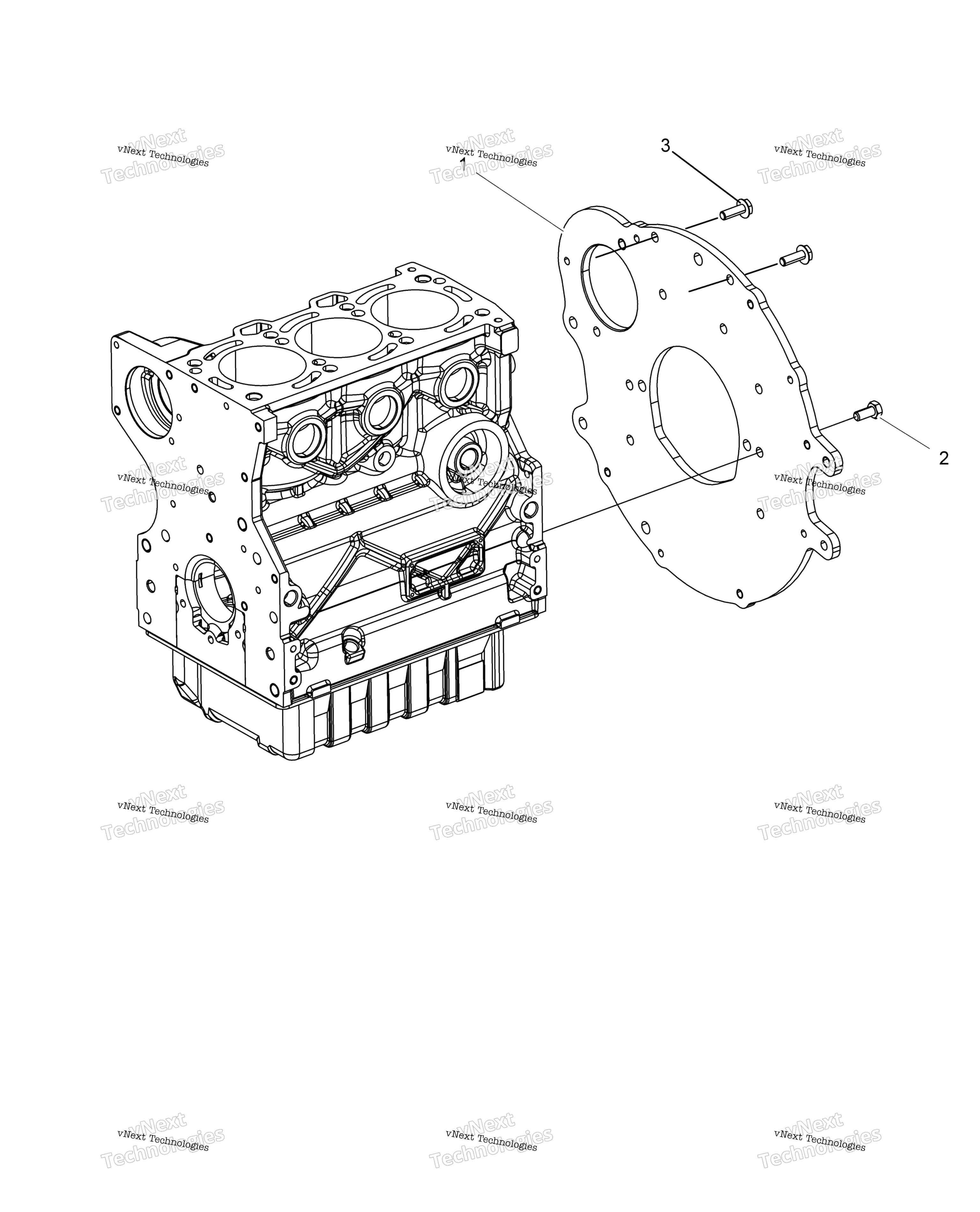 Engine, Flange Plate R16rtad1a1 / E1