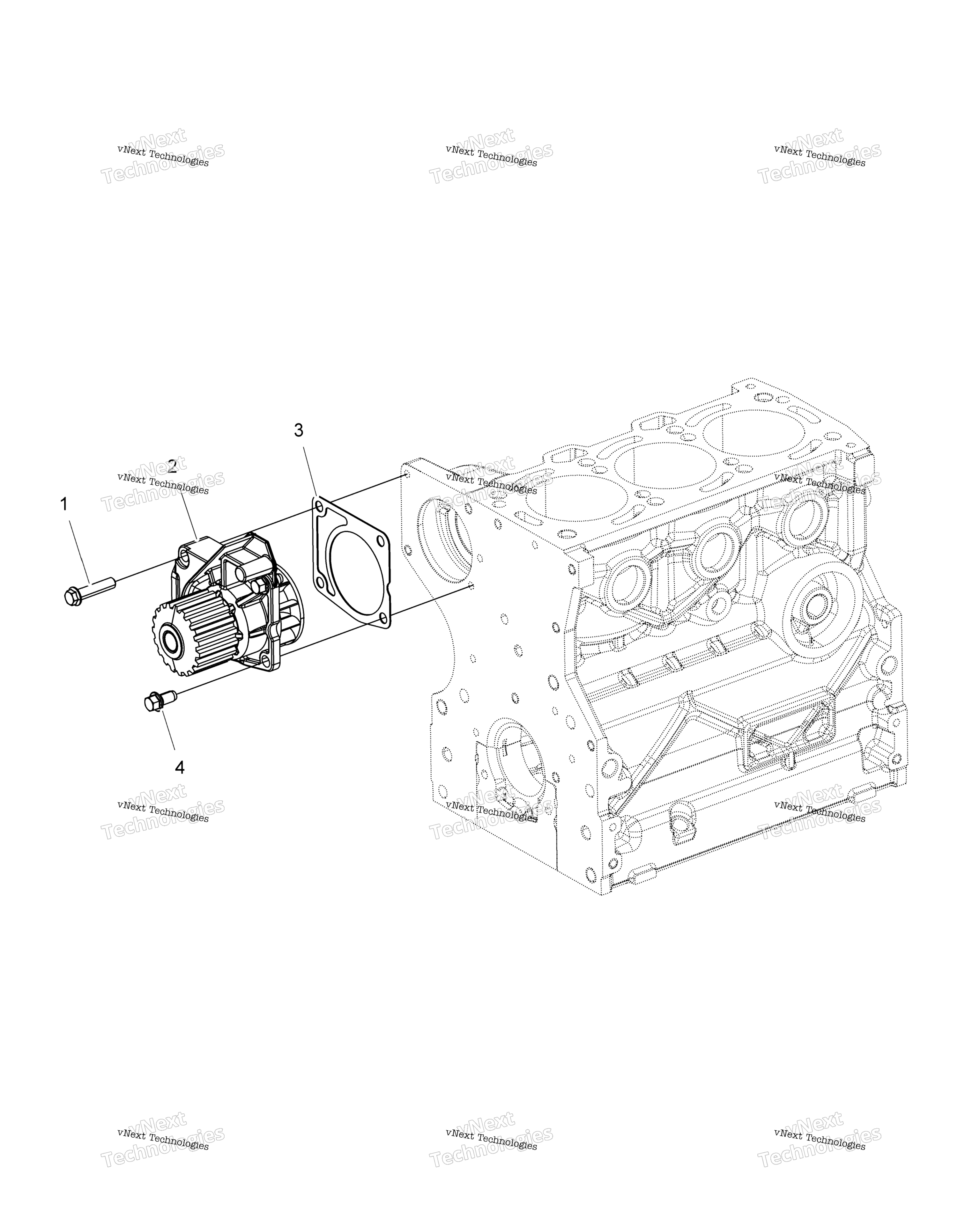 Engine, Water насос R16rtad1a1 / E1