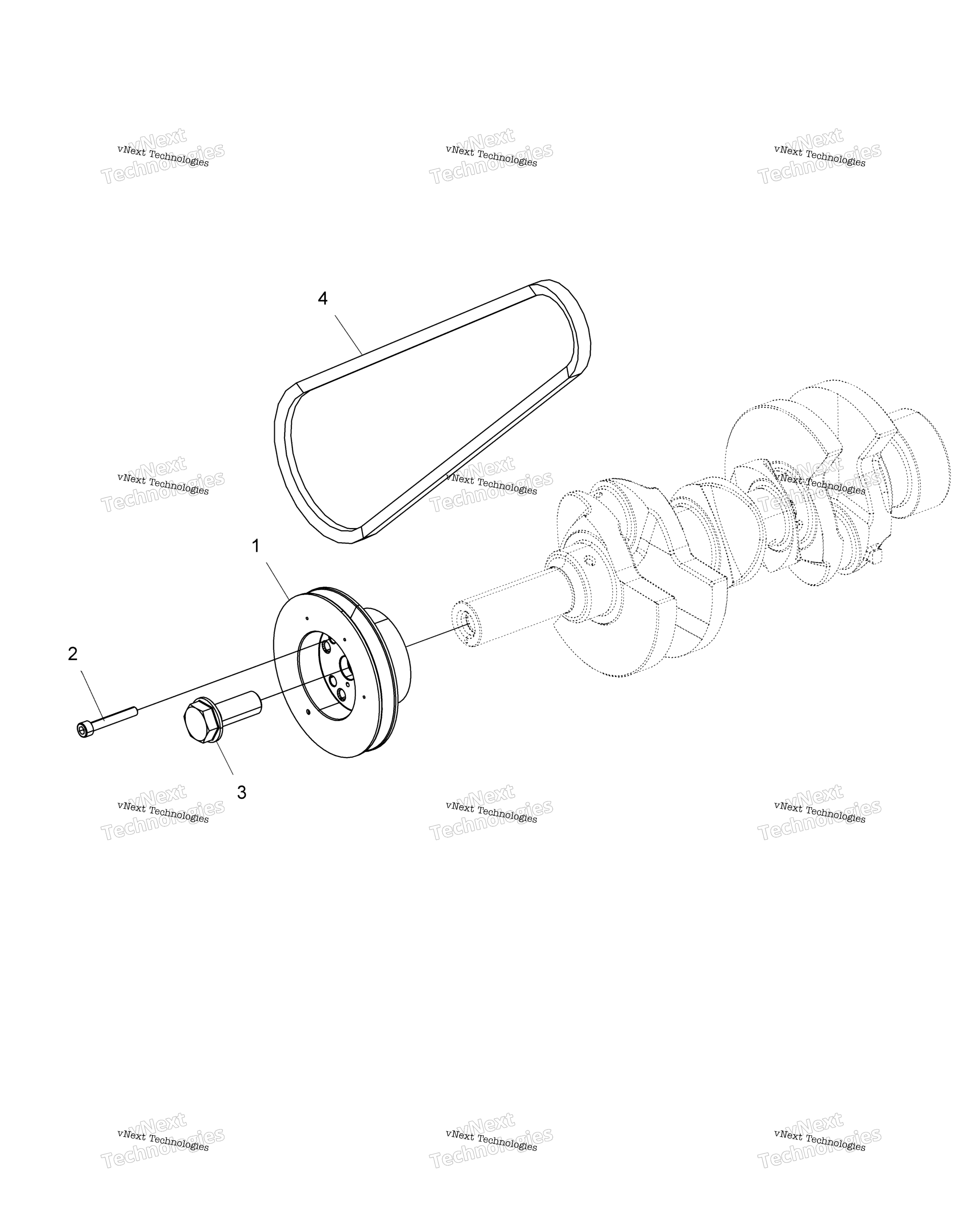 Engine, привод Pulley & привод Belt