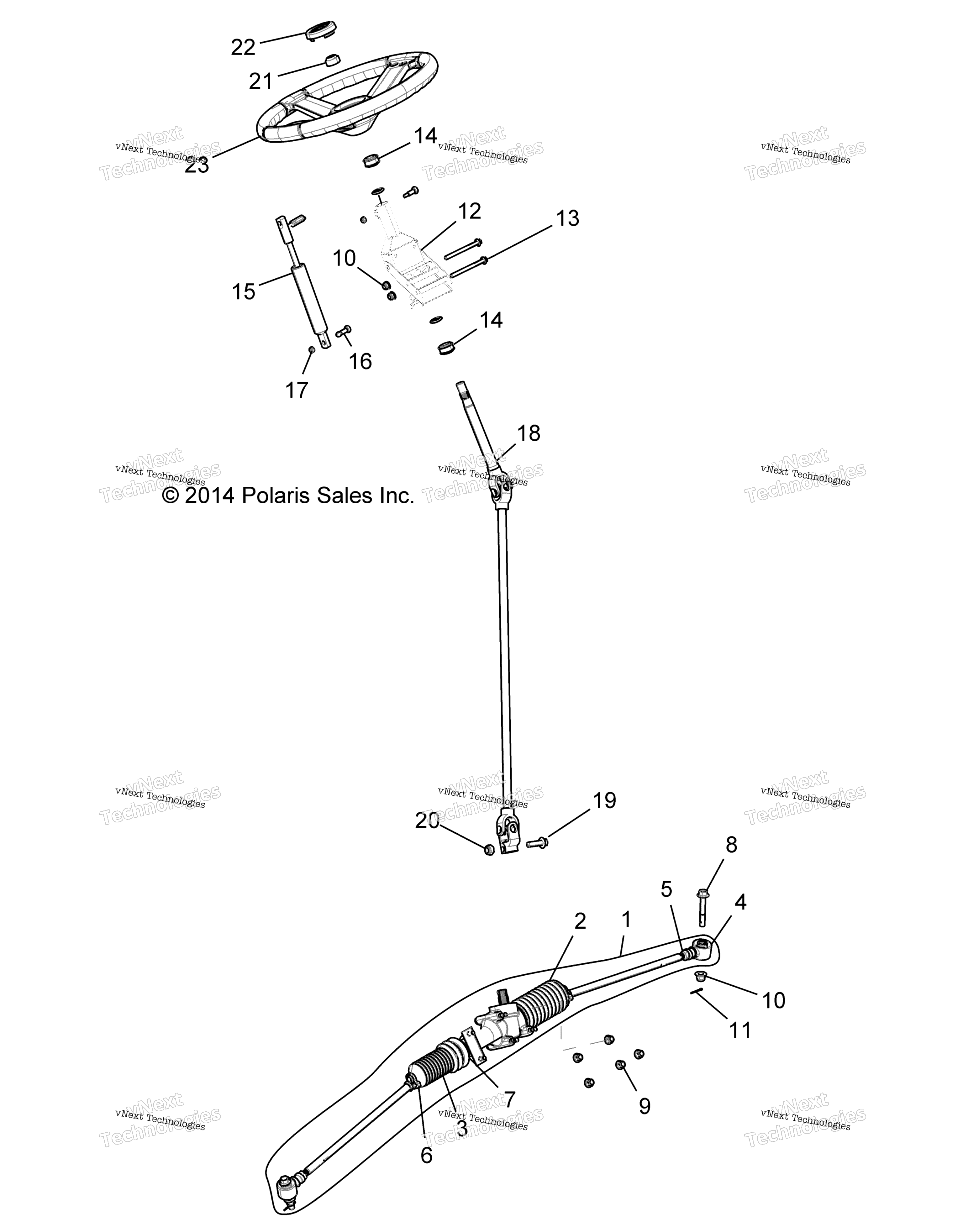 Steering, рулевое управление Asm. (49Rgrsteering15crew)