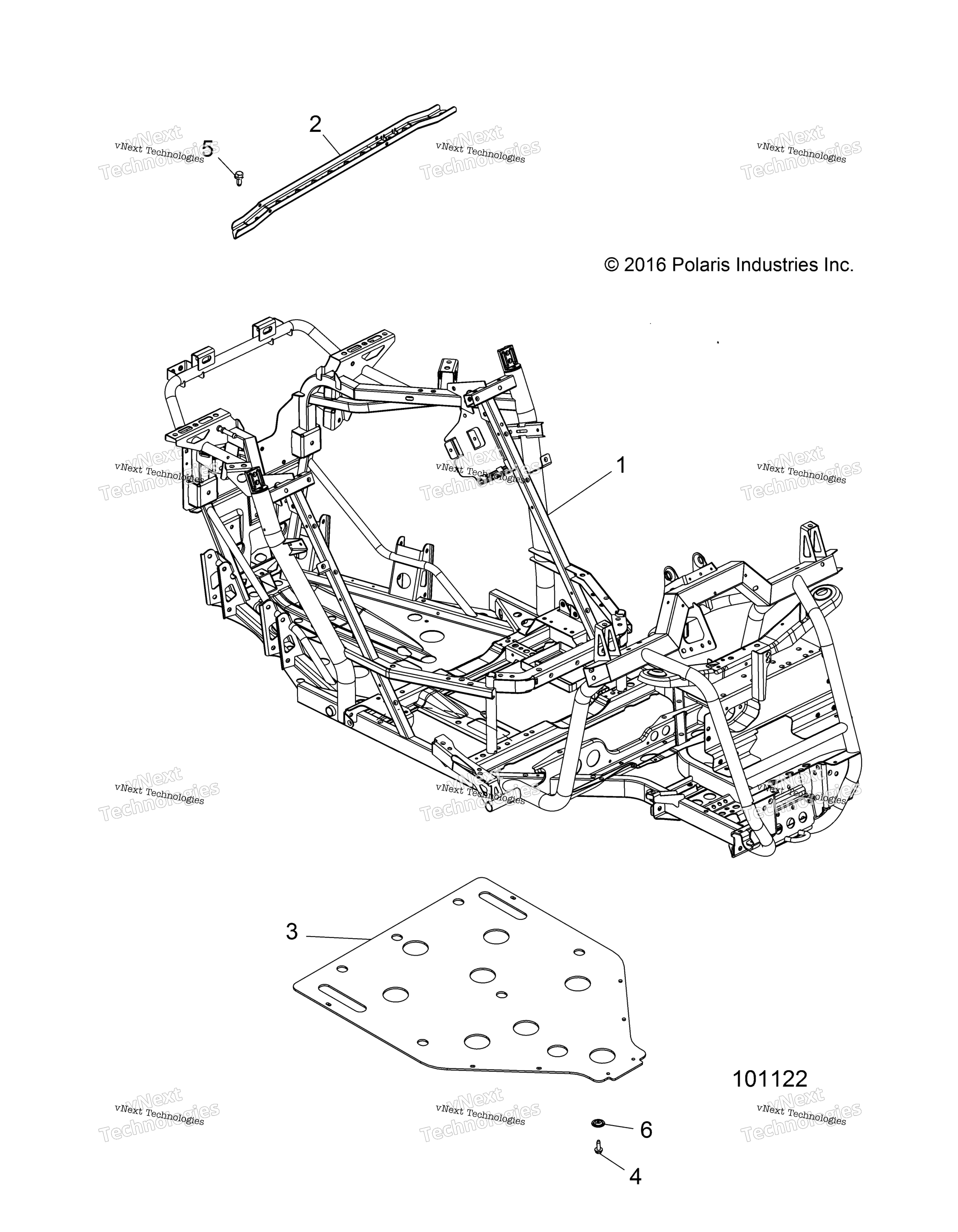 Шасси, основная рама And Skid Plate