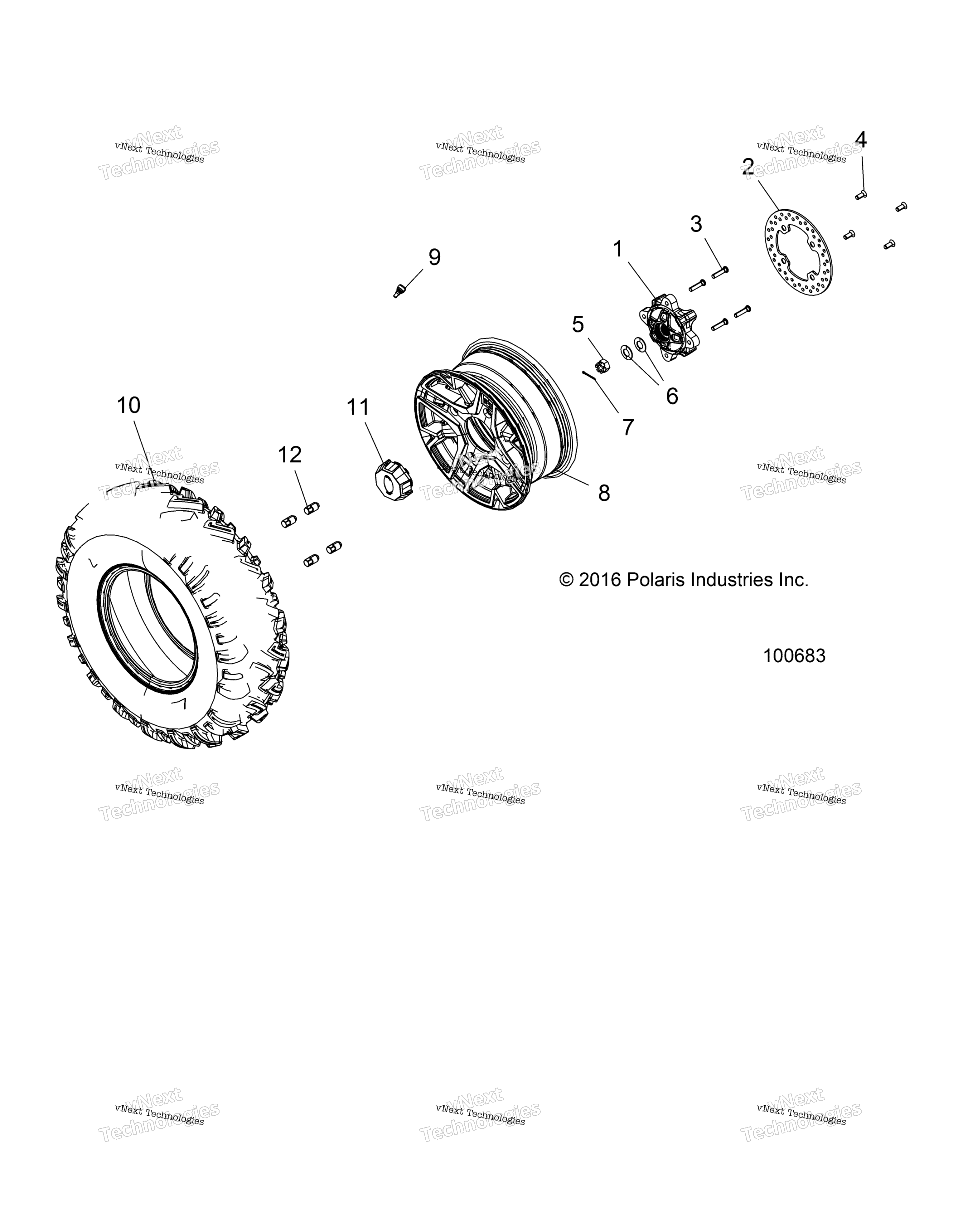 Колёса, передние Tire & Brake Disc