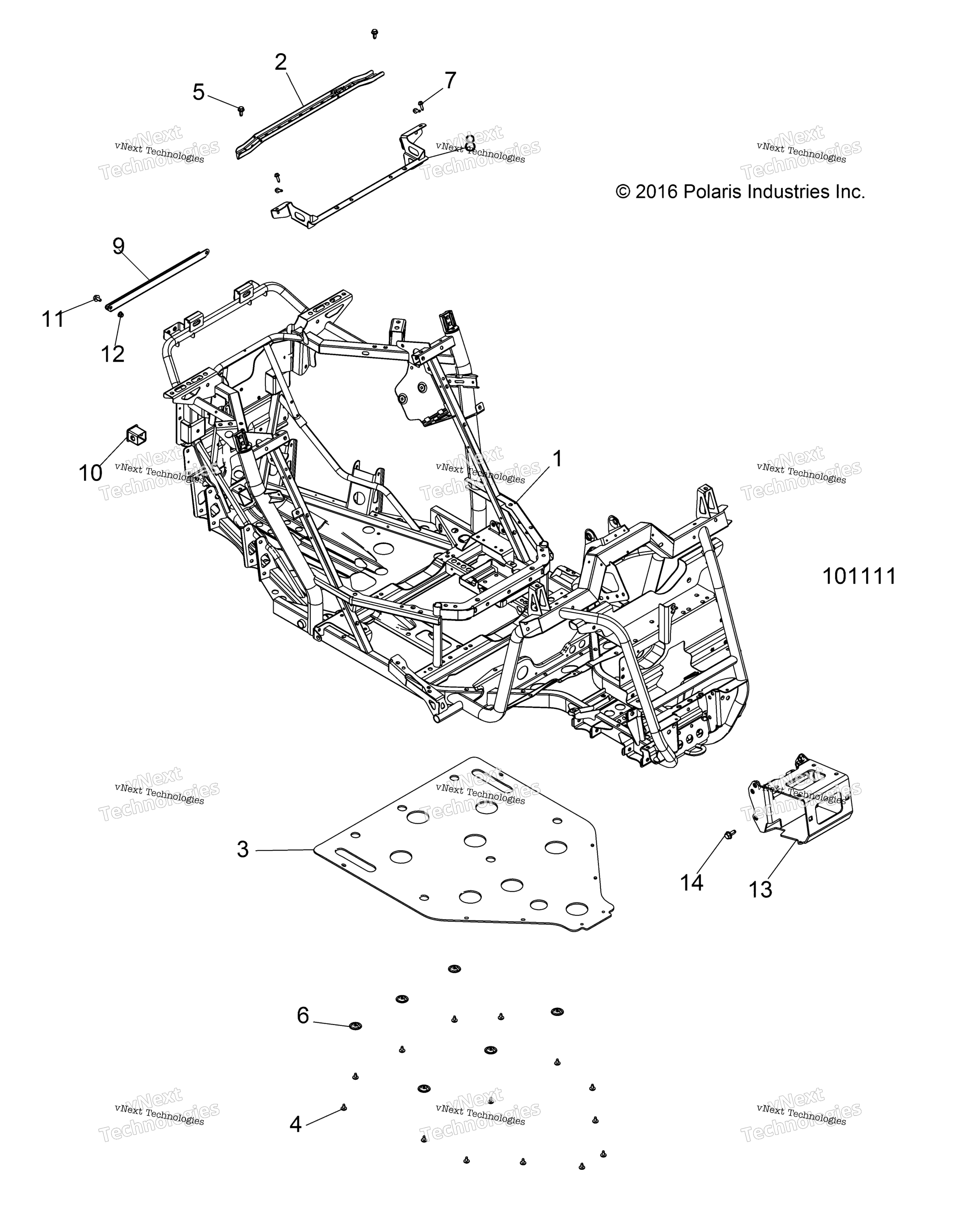 Шасси, основная рама And Skid Plate